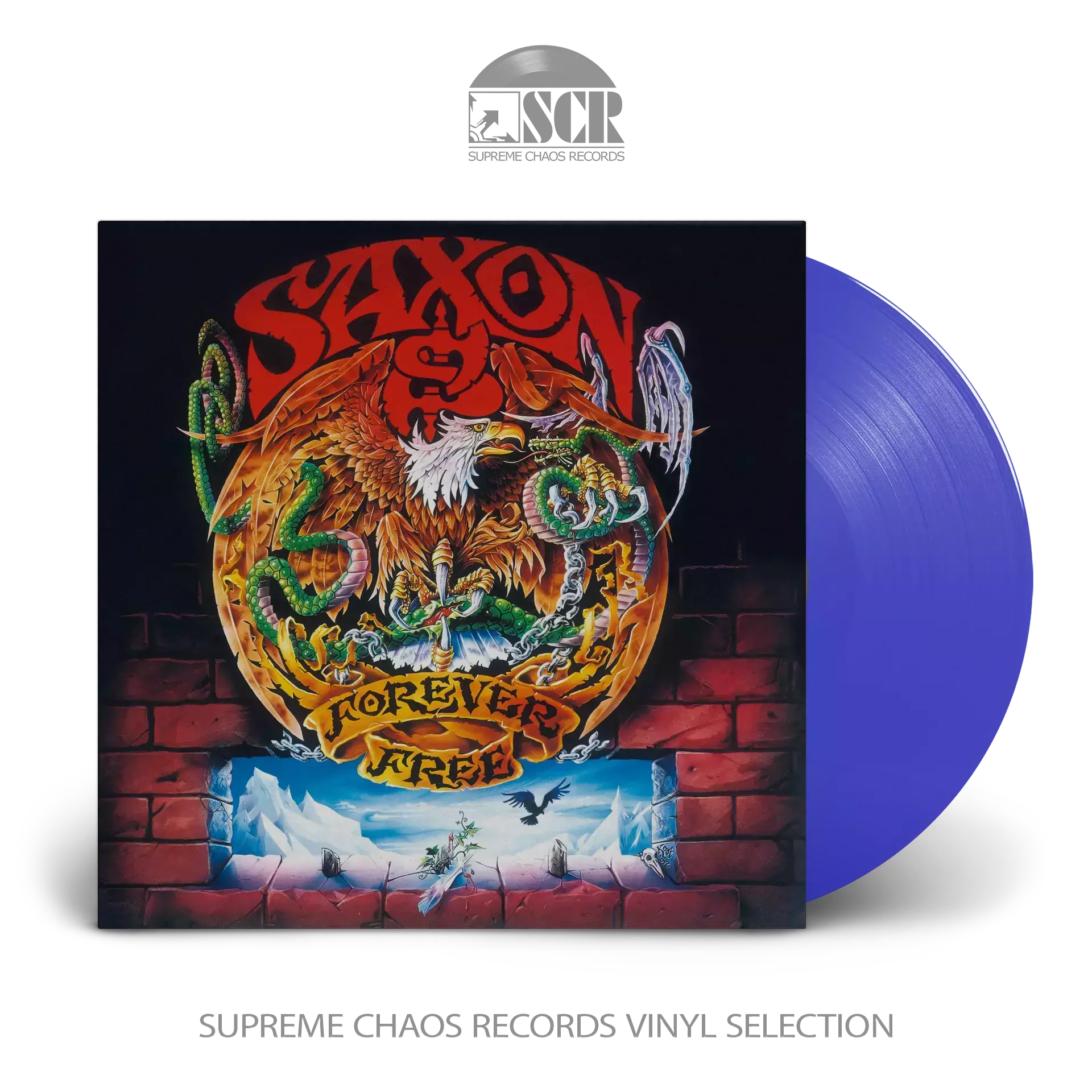 SAXON · Forever Free | TRANSPARENT BLUE LP (Heavy Metal Vinyl)