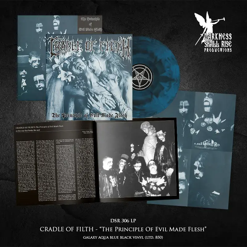 CRADLE OF FILTH - The Principle of Evil Made Flesh · GALAXY AQUA BLUE/BLACK LP · Picture 2 CRADLE OF FILTH - The Principle of Evil Made Flesh · GALAXY AQUA BLUE/BLACK LP (Black Metal/Gothic Metal Vinyl) · Picture 2