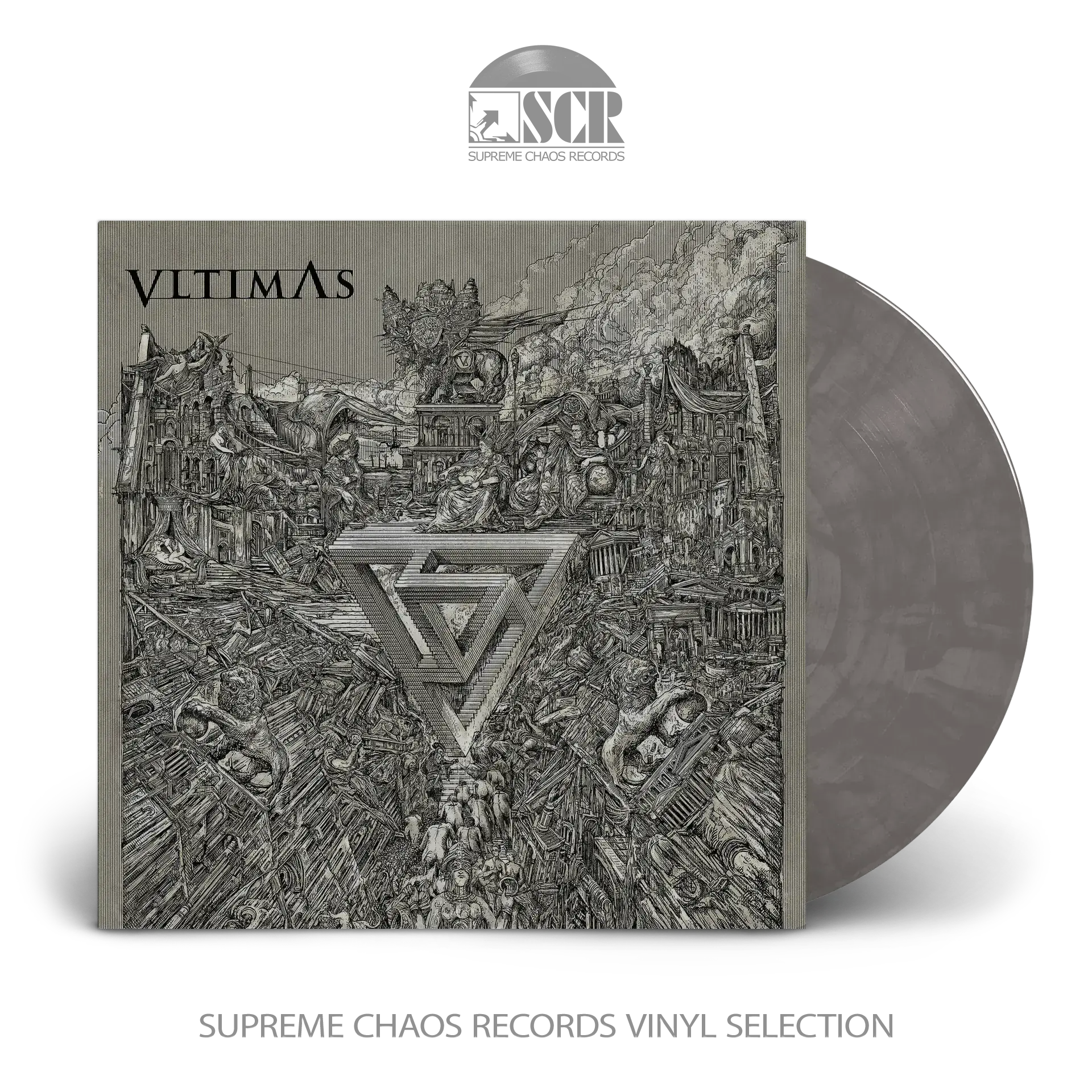 VLTIMAS · Something Wicked Marches In | CLEAR/BLACK MARBLED LP (Death Metal Vinyl)