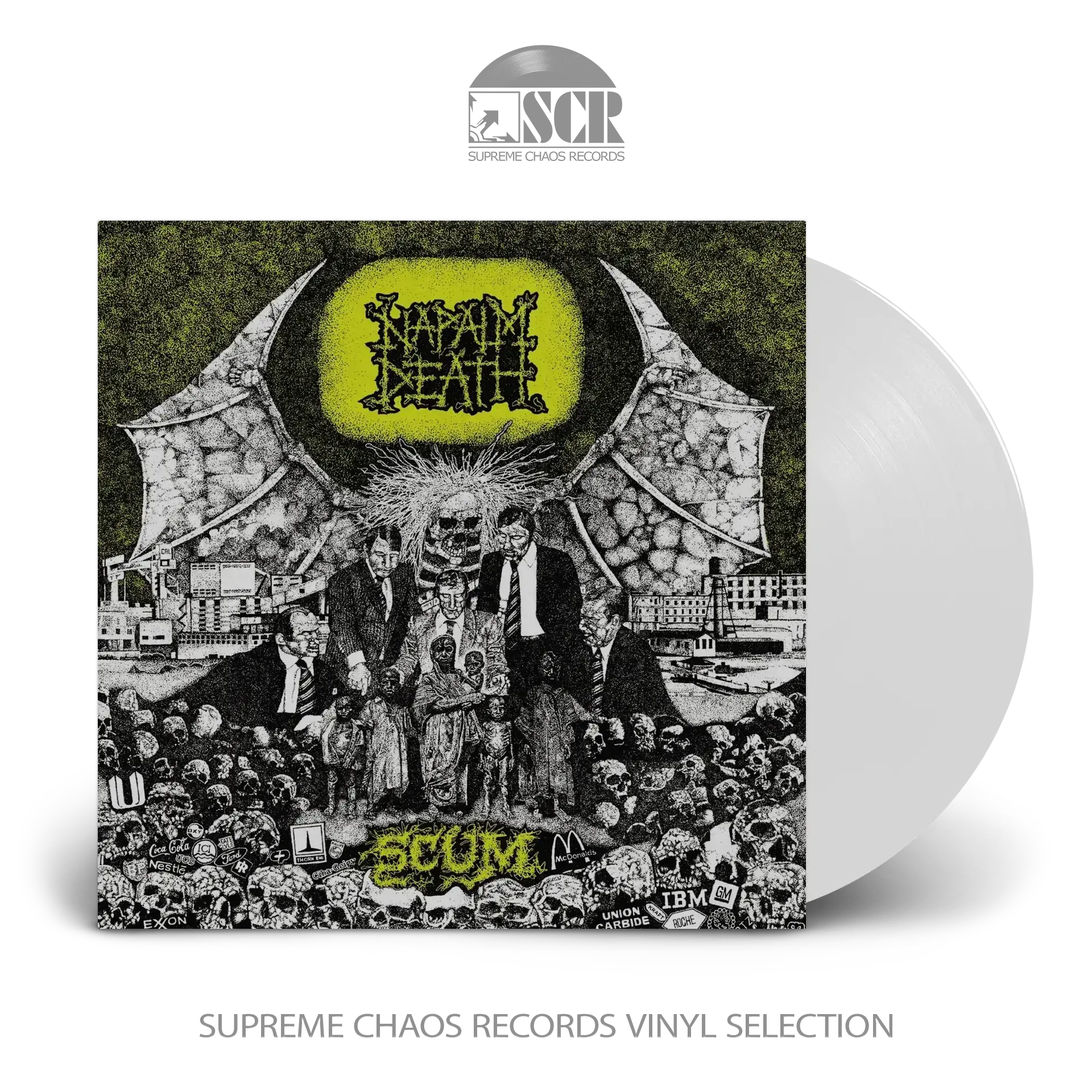 NAPALM DEATH · Scum | WHITE LP (Grindcore/Death Metal Vinyl)