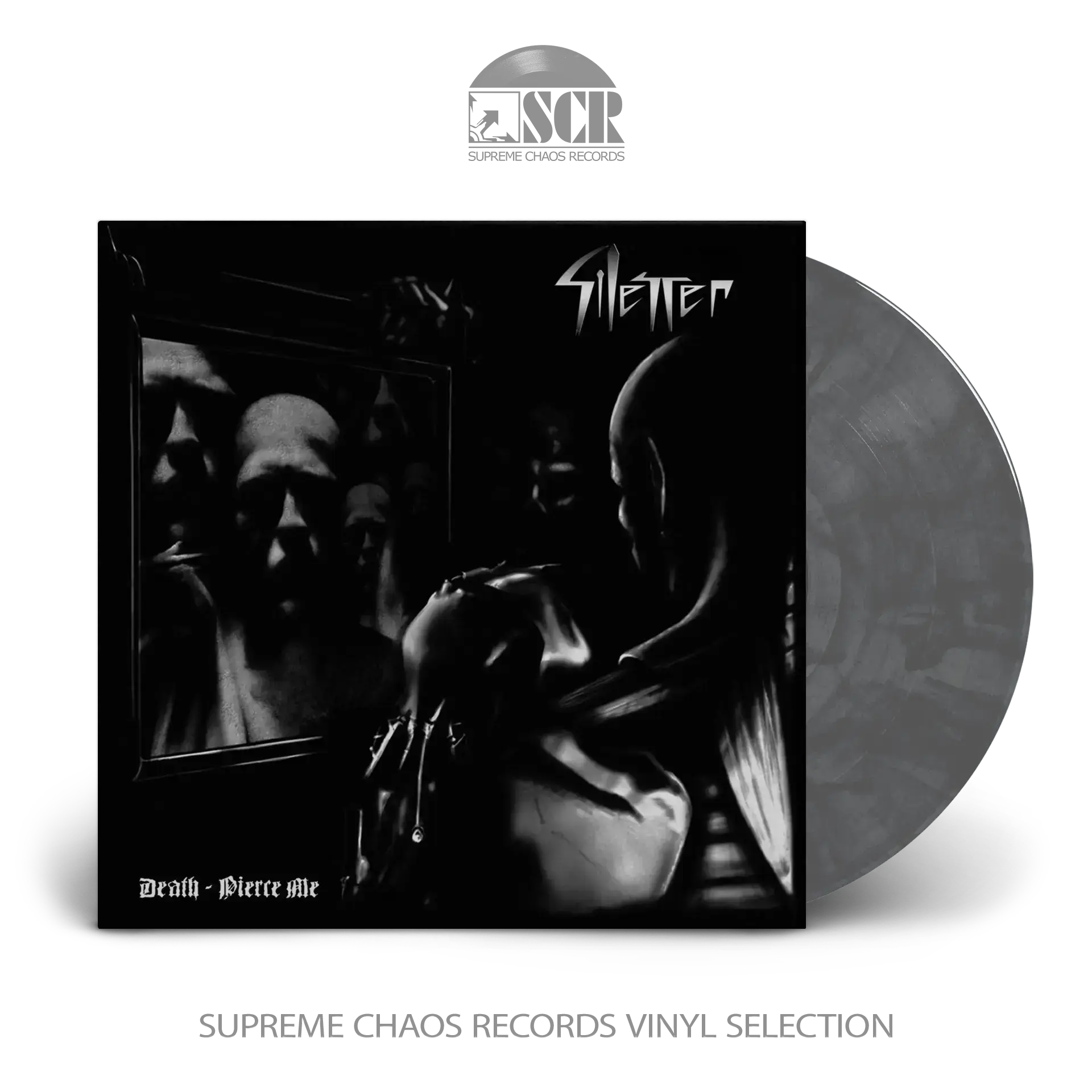 SILENCER · Death, Pierce Me | SILVER/WHITE/BLACK LP (Black Metal Vinyl)