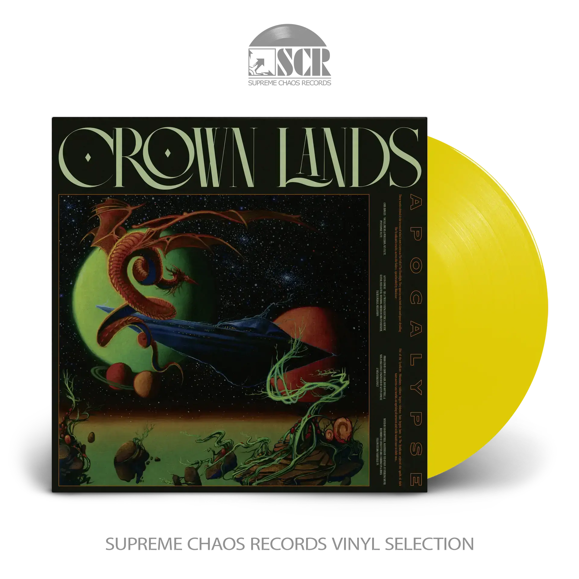CROWN LANDS · Apocalypse | NEON YELLOW LP CROWN LANDS · Apocalypse | NEON YELLOW LP (Progressive Rock Vinyl)