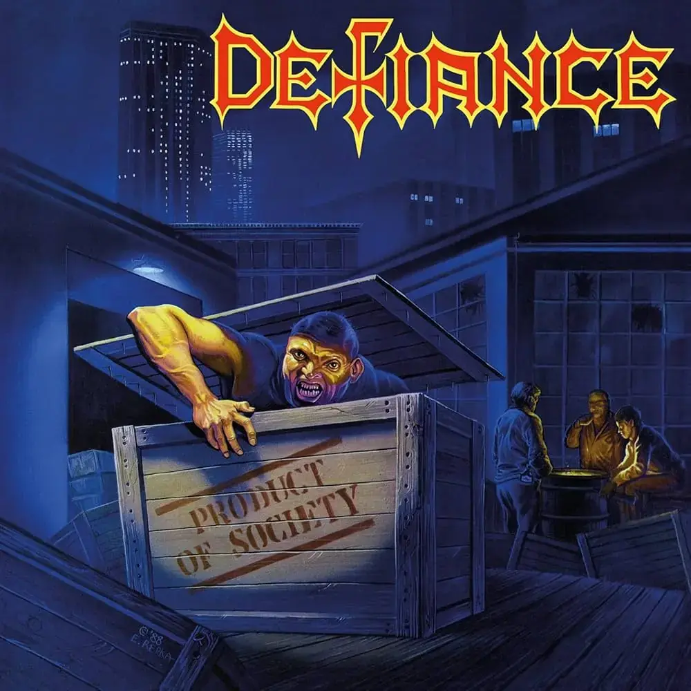 DEFIANCE · Product Of Society | TRANSLUCENT BLUE LP · Picture 1 DEFIANCE · Product Of Society | TRANSLUCENT BLUE LP (Thrash Metal Vinyl) · Picture 1