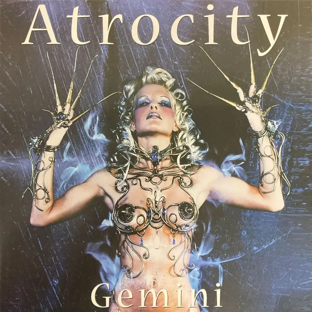 ATROCITY - Gemini · SILVER/BLUE LP · Picture 1 ATROCITY - Gemini · SILVER/BLUE LP (Industrial Metal Vinyl) · Picture 1
