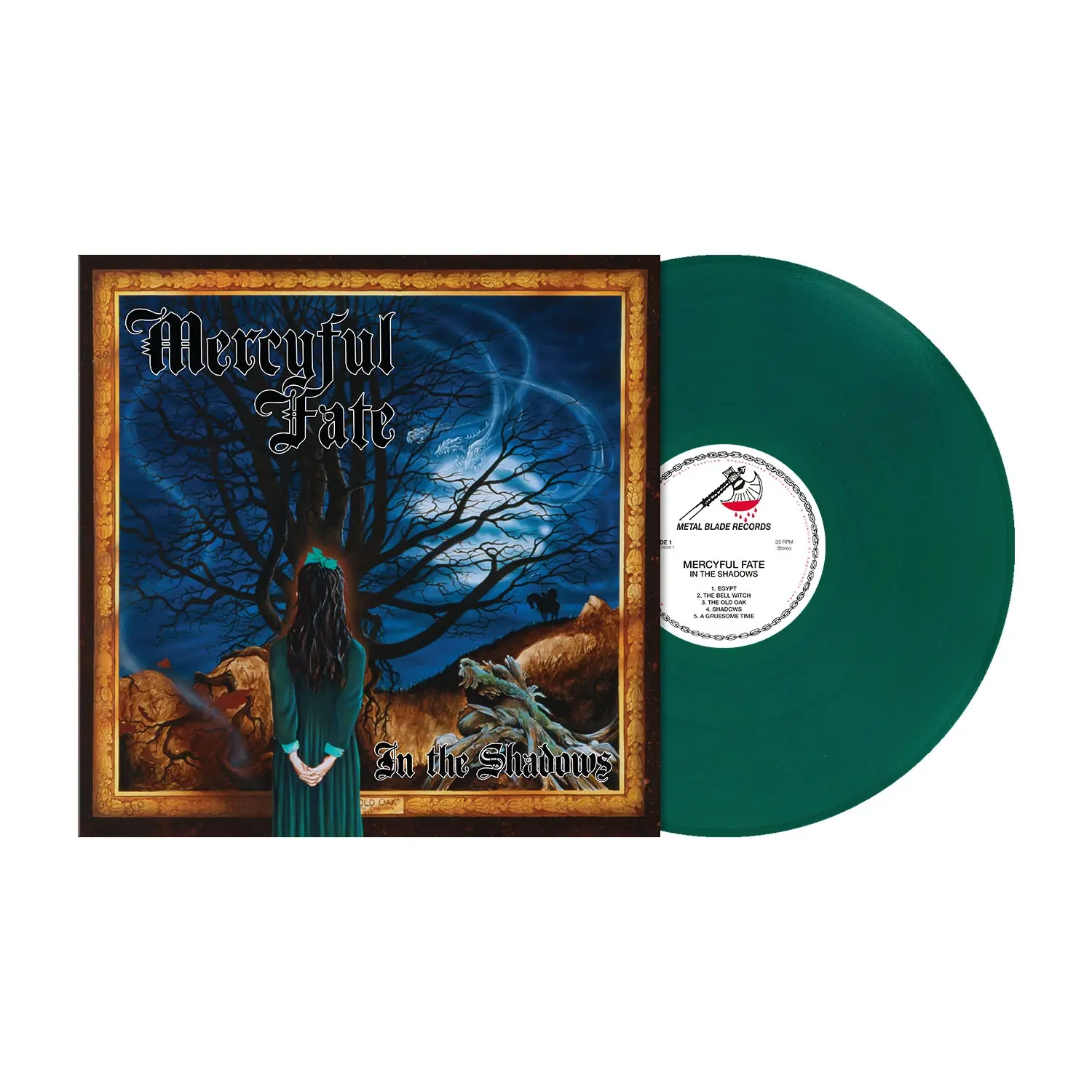 MERCYFUL FATE · In The Shadows (Re-Issue) | TEAL GREEN MARBLED LP MERCYFUL FATE · In The Shadows (Re-Issue) | TEAL GREEN MARBLED LP (Heavy Metal Vinyl)