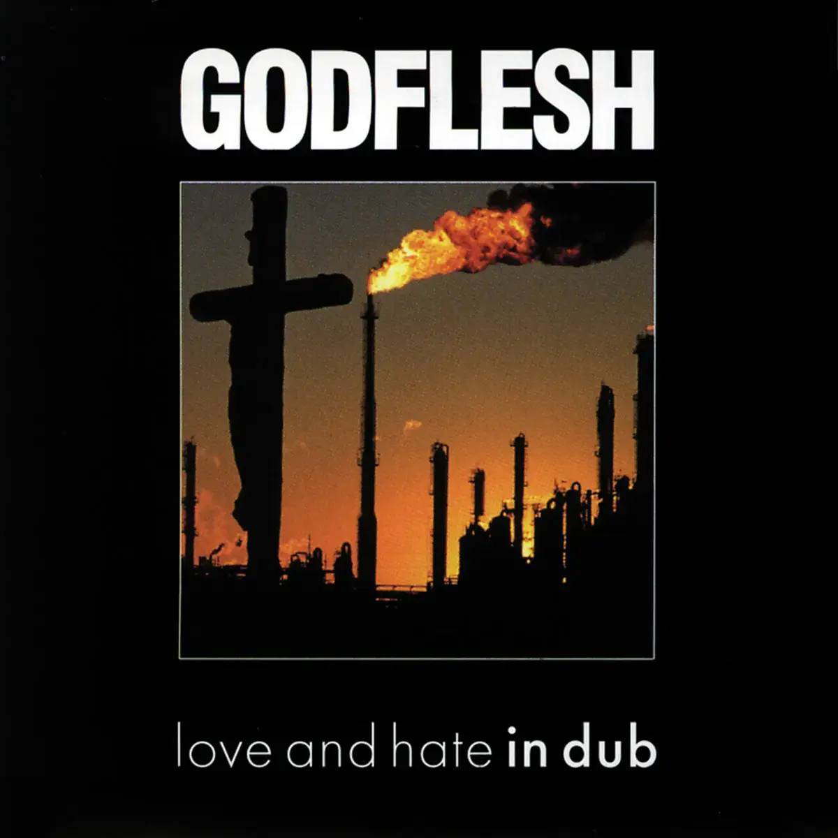 GODFLESH - Love And Hate In Dub · BLACK/CREAM WHITE SWIRL LP (Industrial Vinyl) · Picture 1