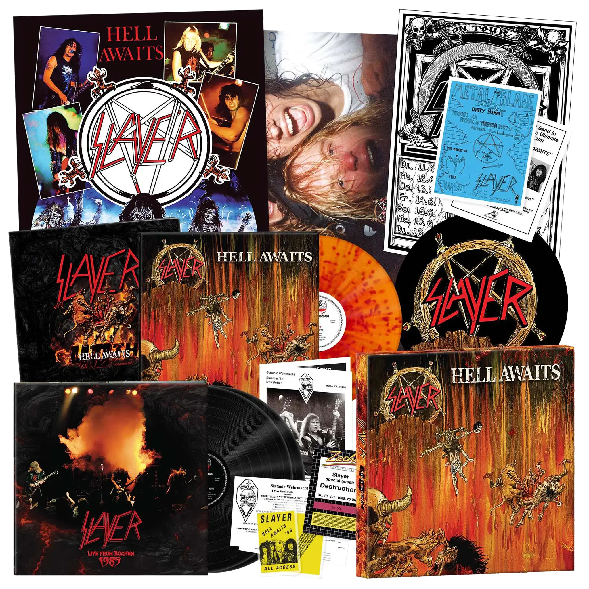 SLAYER - Hell Awaits - 40th Anniversary · SPLATTER 3LP BOX SET (Thrash Metal Vinyl)