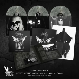SECRETS OF THE MOON · Arcana Vanity Death (The Demos Years) | GREY/BLACK 3LP (Black Metal Vinyl) · Picture 2