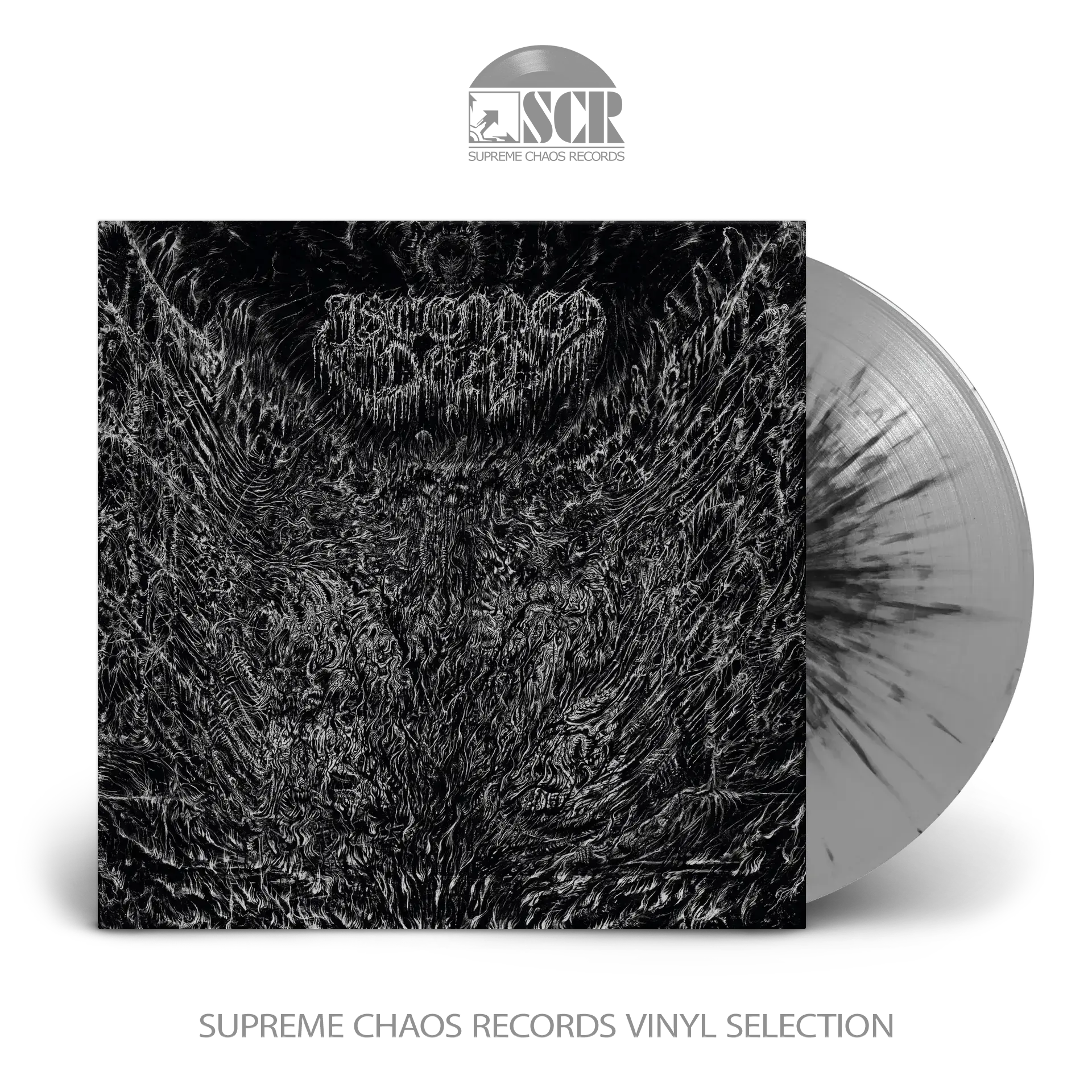 ASCENDED DEAD · Evenfall of the Apocalypse | SILVER/BLACK/WHITE SPLATTER LP (Death Metal Vinyl)