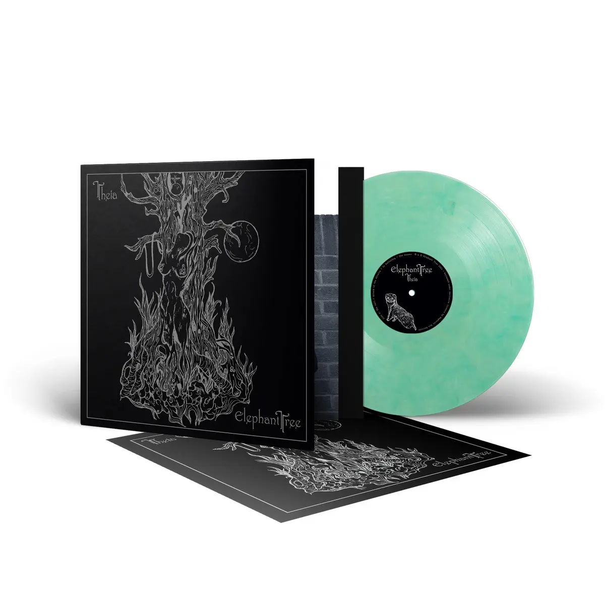 ELEPHANT TREE · Theia (Anniversary Edition) | CLEAR/WHITE/GREEN MARBLED LP (Doom Metal Vinyl) · Picture 3