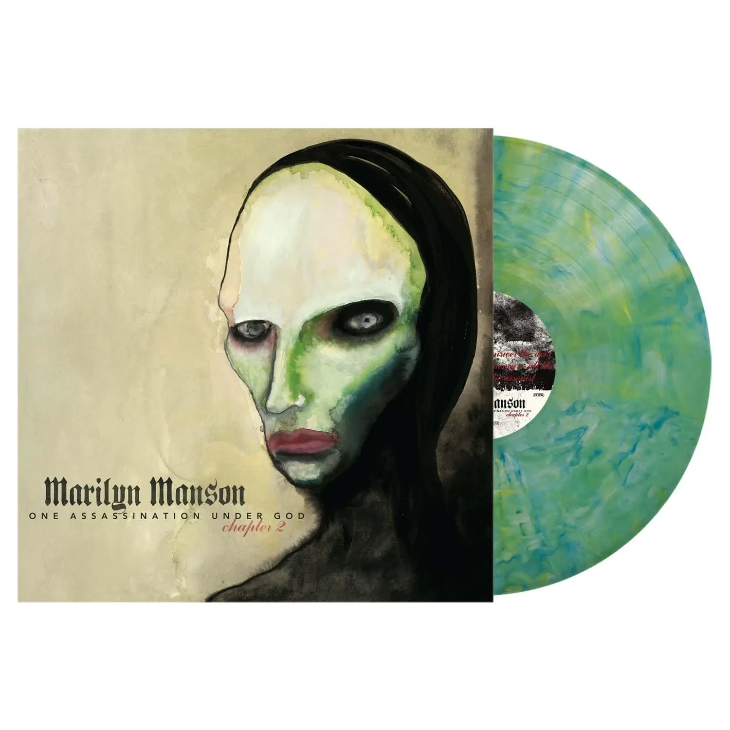 MARILYN MANSON · One Assassination Under God - Chapter 2 | GREEN BLUE MARBLED LP (Alternative Rock Vinyl) · Picture 2