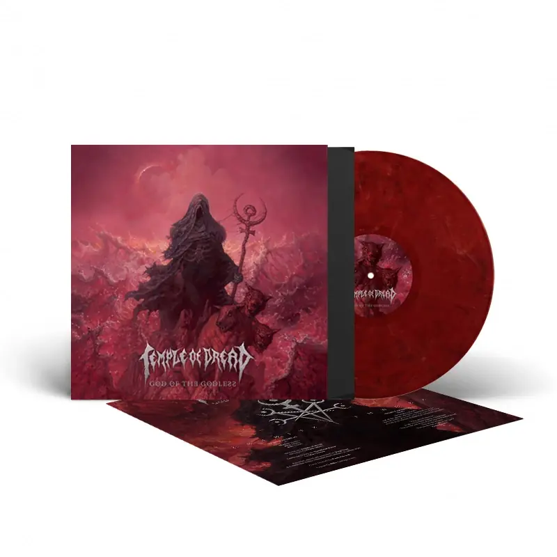 TEMPLE OF DREAD · God Of The Godless | TRANSPARENT RED/WHITE/BLACK LP (Death Metal Vinyl)