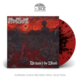 FROSTVORE · Drowned by Blood | RED/BLACK SPLATTER LP (Death Metal Vinyl)