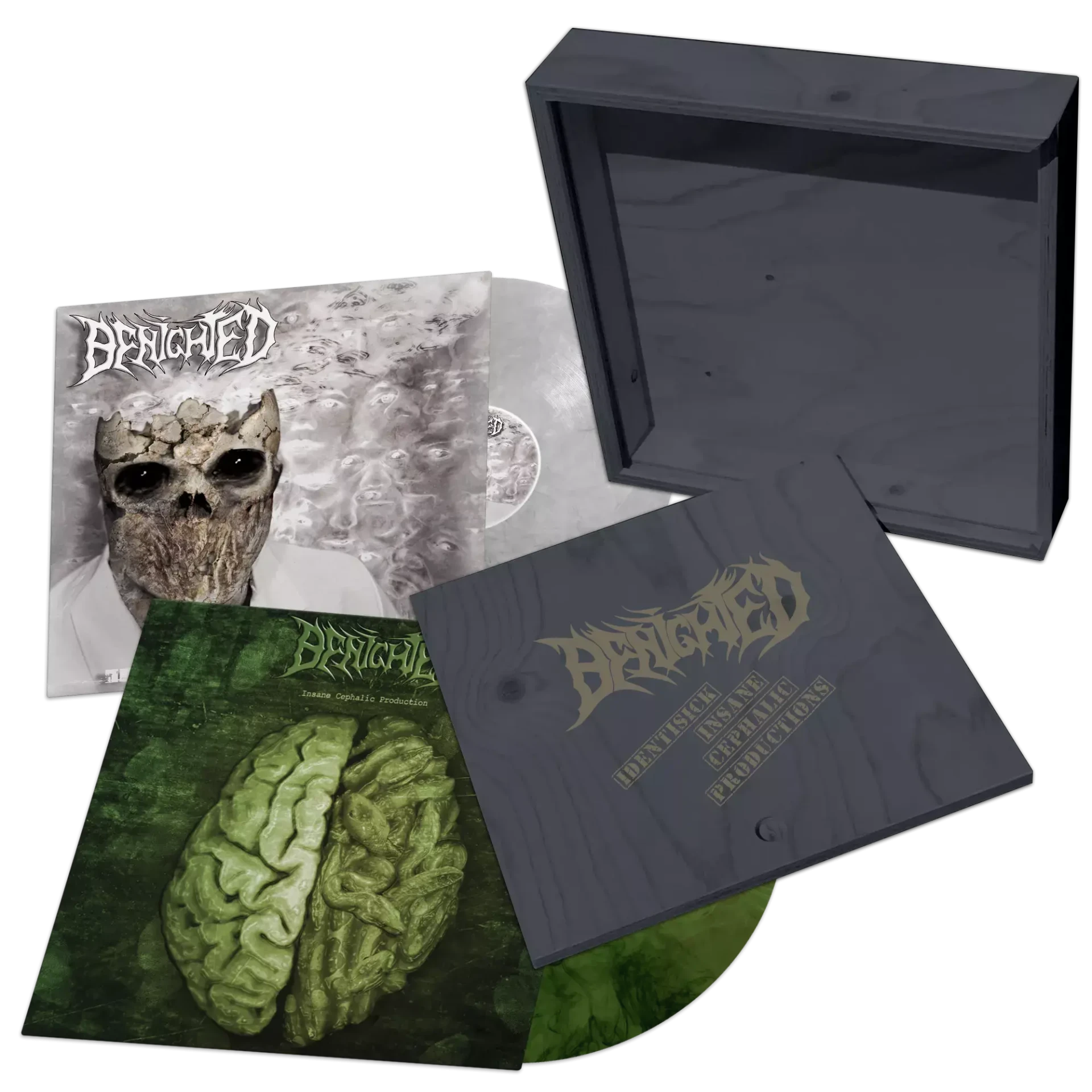BENIGHTED - Identisick and Insane Cephalic Production · INSANE WOODEN BOXSET BENIGHTED - Identisick and Insane Cephalic Production · INSANE WOODEN BOXSET (Death Metal/Grindcore Vinyl)