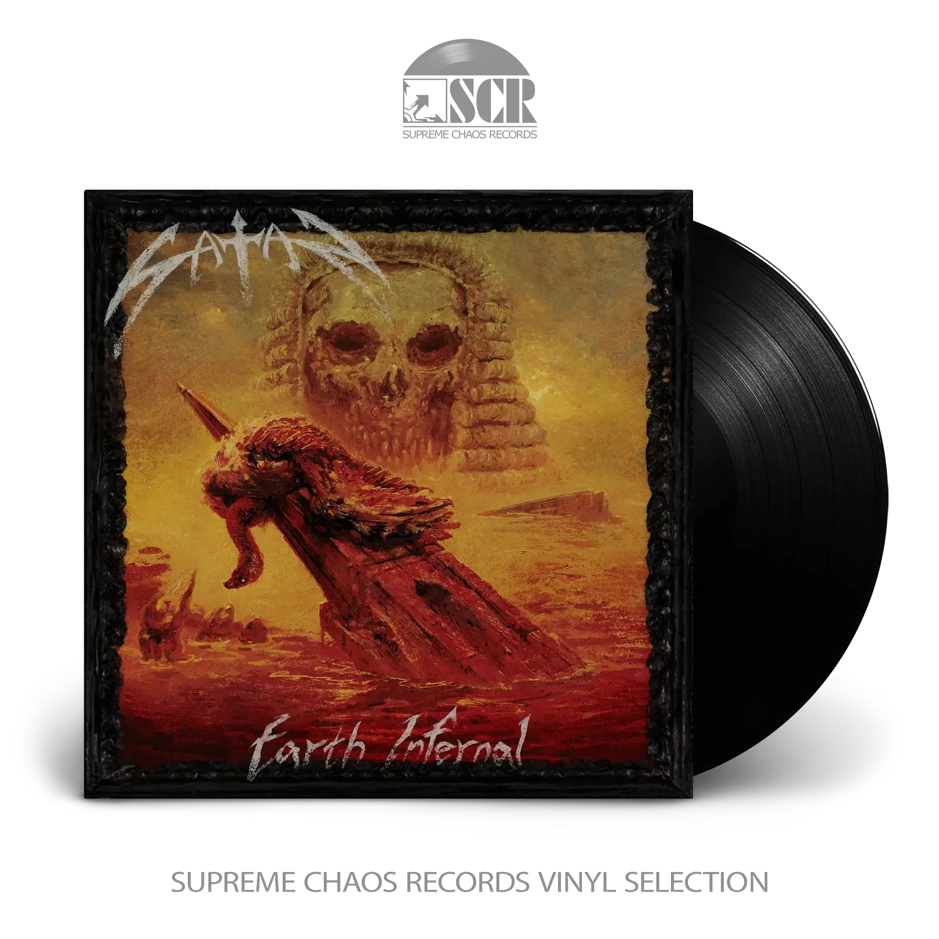 SATAN · Earth Infernal | BLACK LP (Heavy Metal Vinyl)