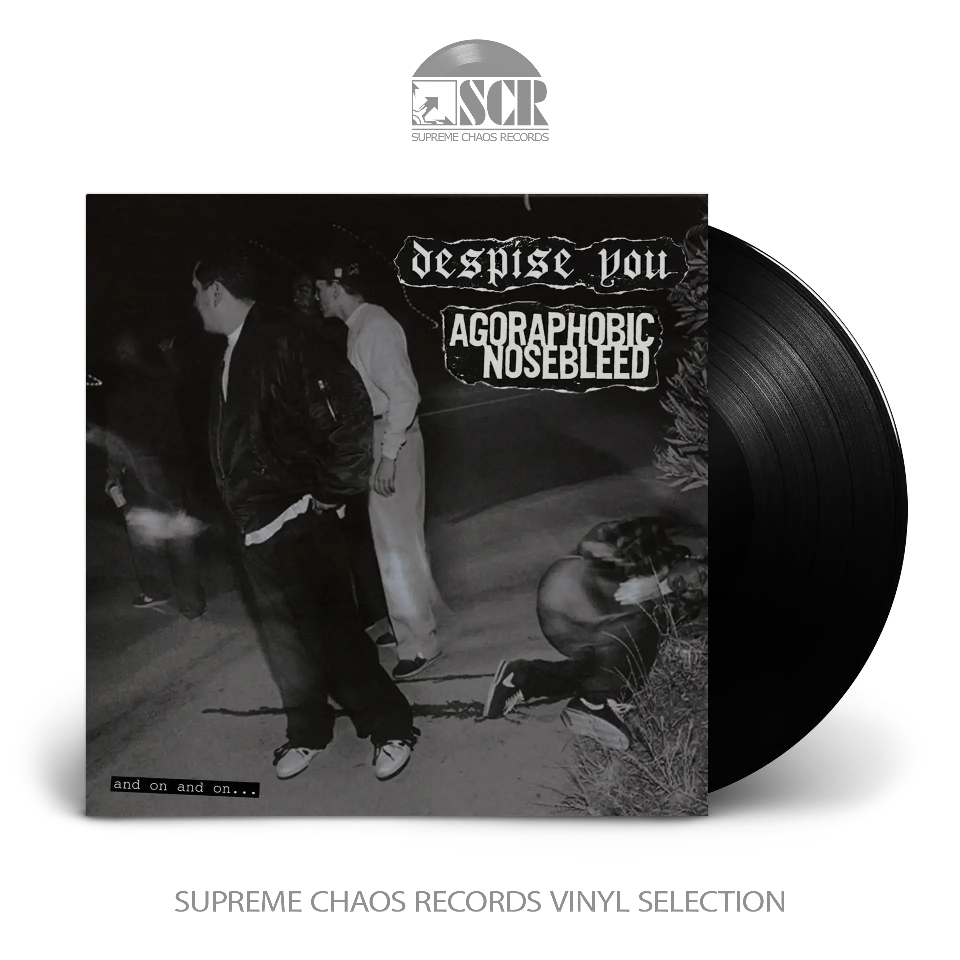 AGORAPHOBIC NOSEBLEED / DESPISE YOU - And On And On... [BLACK LP] (Grindcore Vinyl)
