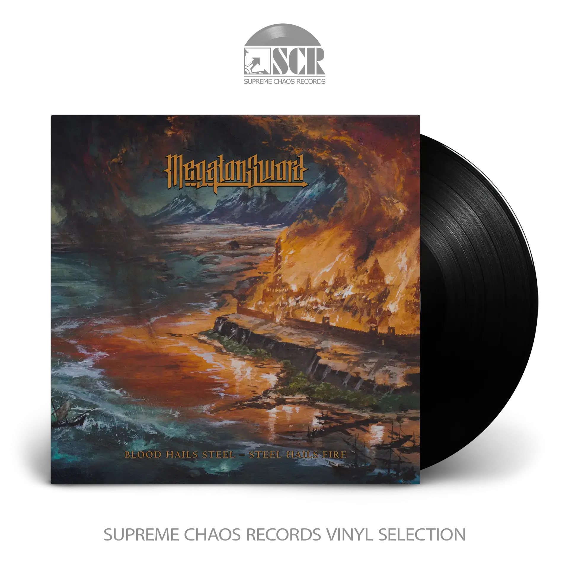 MEGATON SWORD · Blood Hails Steel - Steel Hails Fire | BLACK LP (Heavy Metal Vinyl)