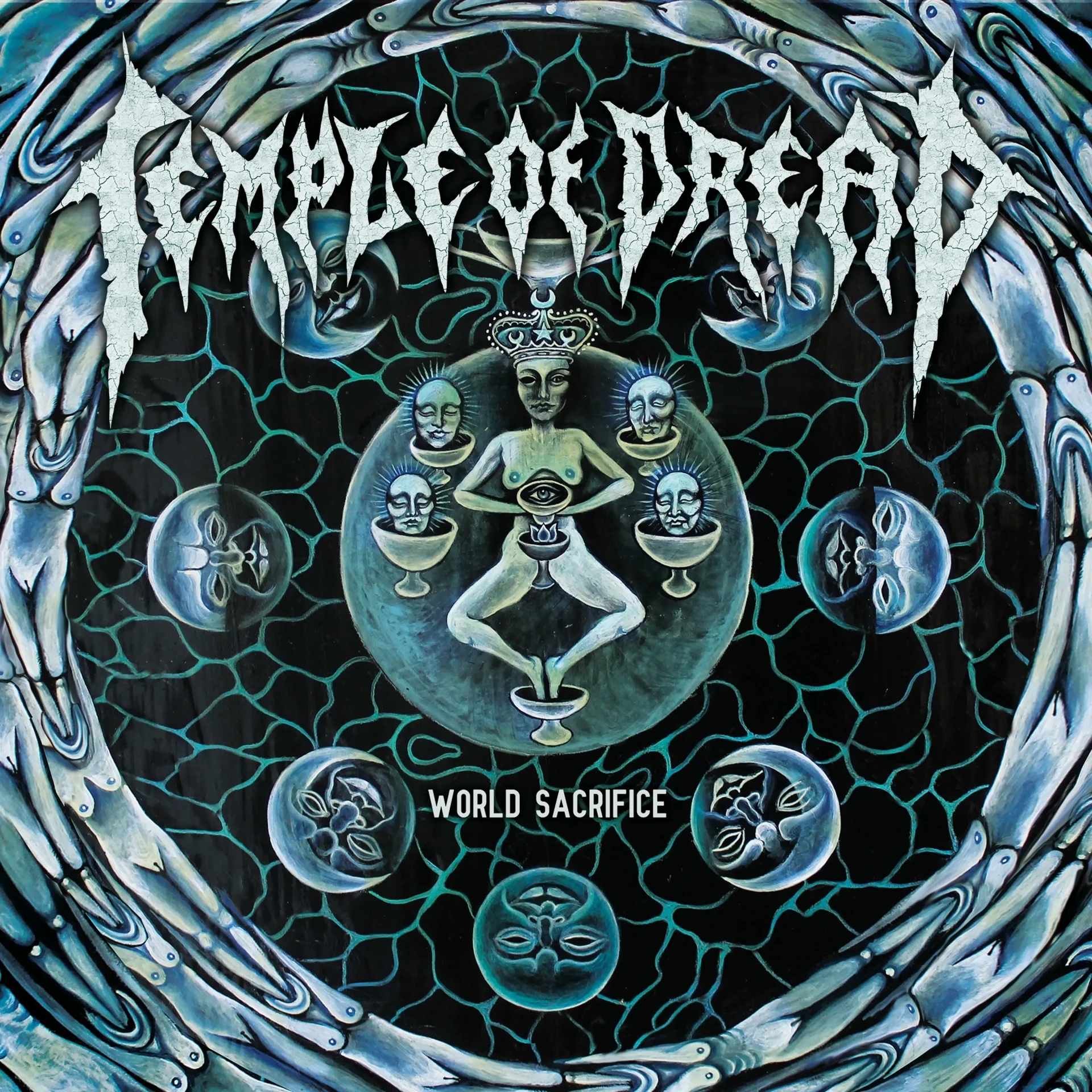 TEMPLE OF DREAD · World Sacrifice | GREEN/BLACK LP (Death Metal Vinyl) · Picture 1