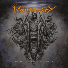 MONSTROSITY · Screams From Beneath The Surface | LUMINOUS ORANGE MARBLED LP (Death Metal Vinyl) · Picture 1