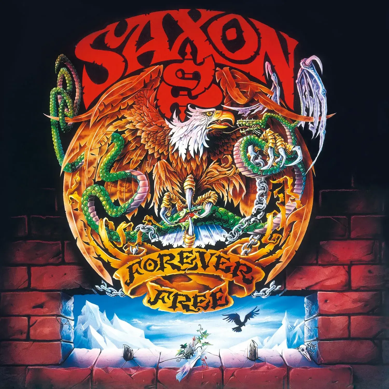 SAXON · Forever Free | TRANSPARENT BLUE LP (Heavy Metal Vinyl) · Picture 1