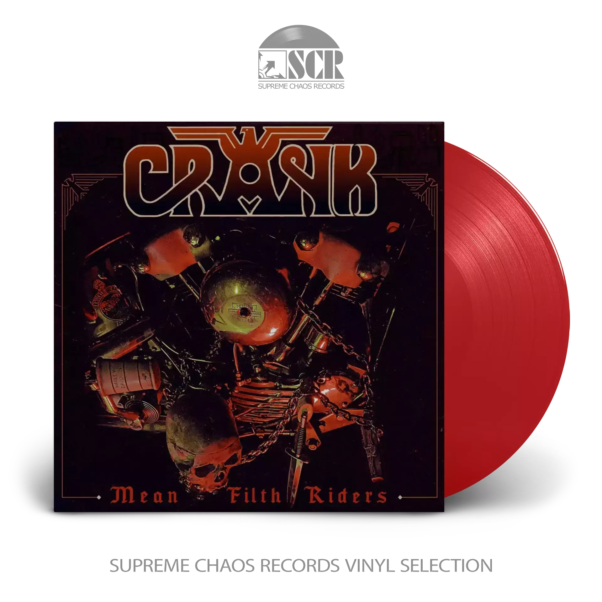 CRANK · Mean Filth Riders | RED LP (Heavy Metal Vinyl)
