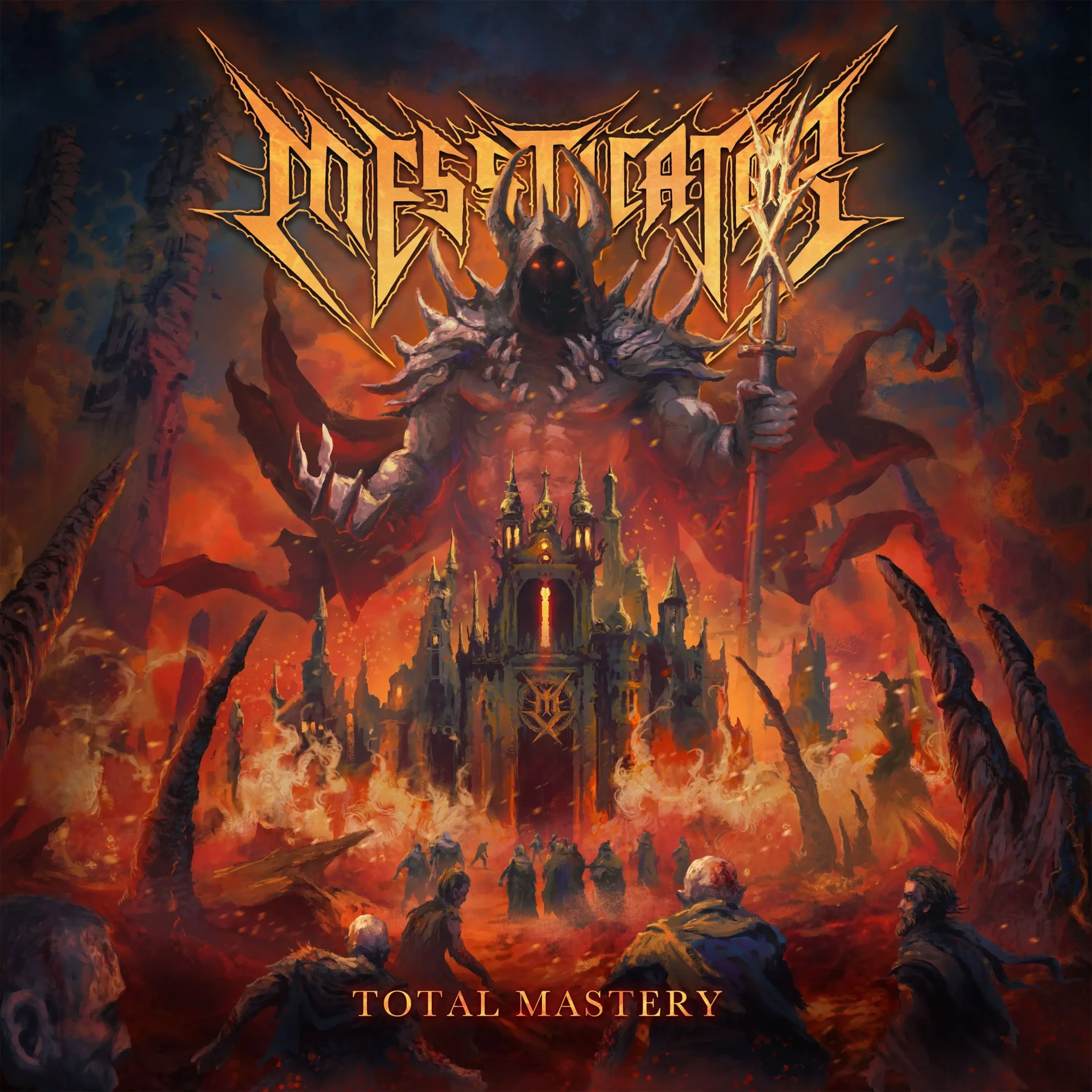 MESSTICATOR · Total Mastery | ORANGE/BLACK SPLATTER LP (Death Metal/Thrash Metal Vinyl) · Picture 1