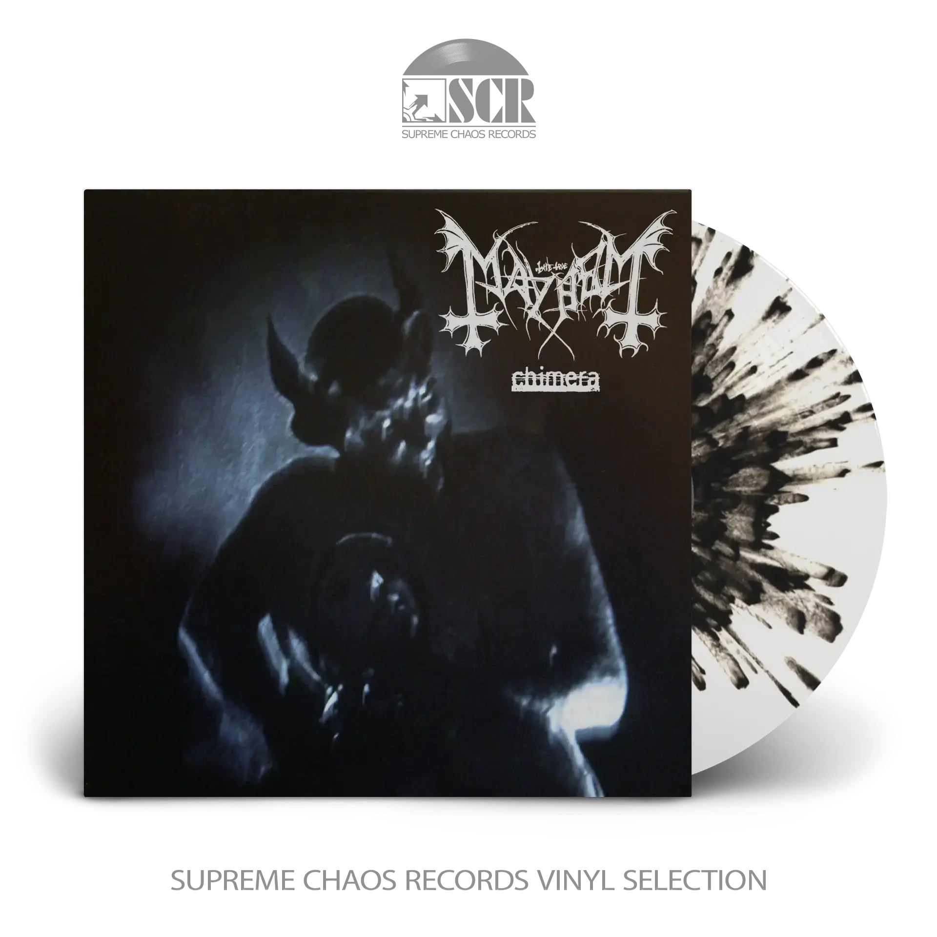 MAYHEM - Chimera · CRYSTAL CLEAR SPLATTER LP (Black Metal Vinyl)