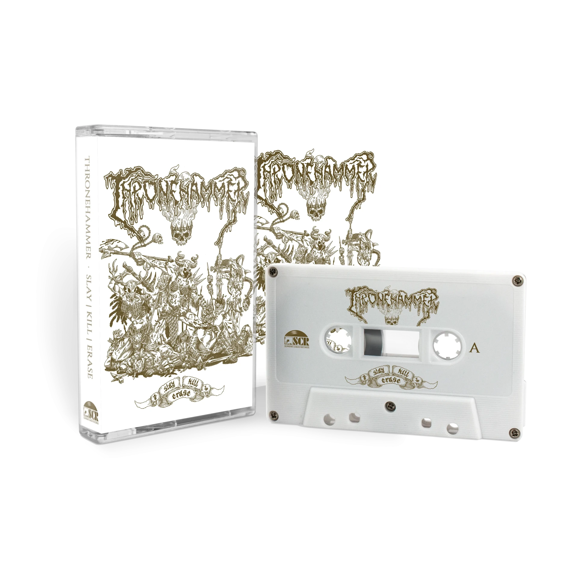 THRONEHAMMER - Slay | Kill | Erase [WHITE TAPE] (Doom Metal/Epic Metal/Death Metal/Heavy Metal Tapes)