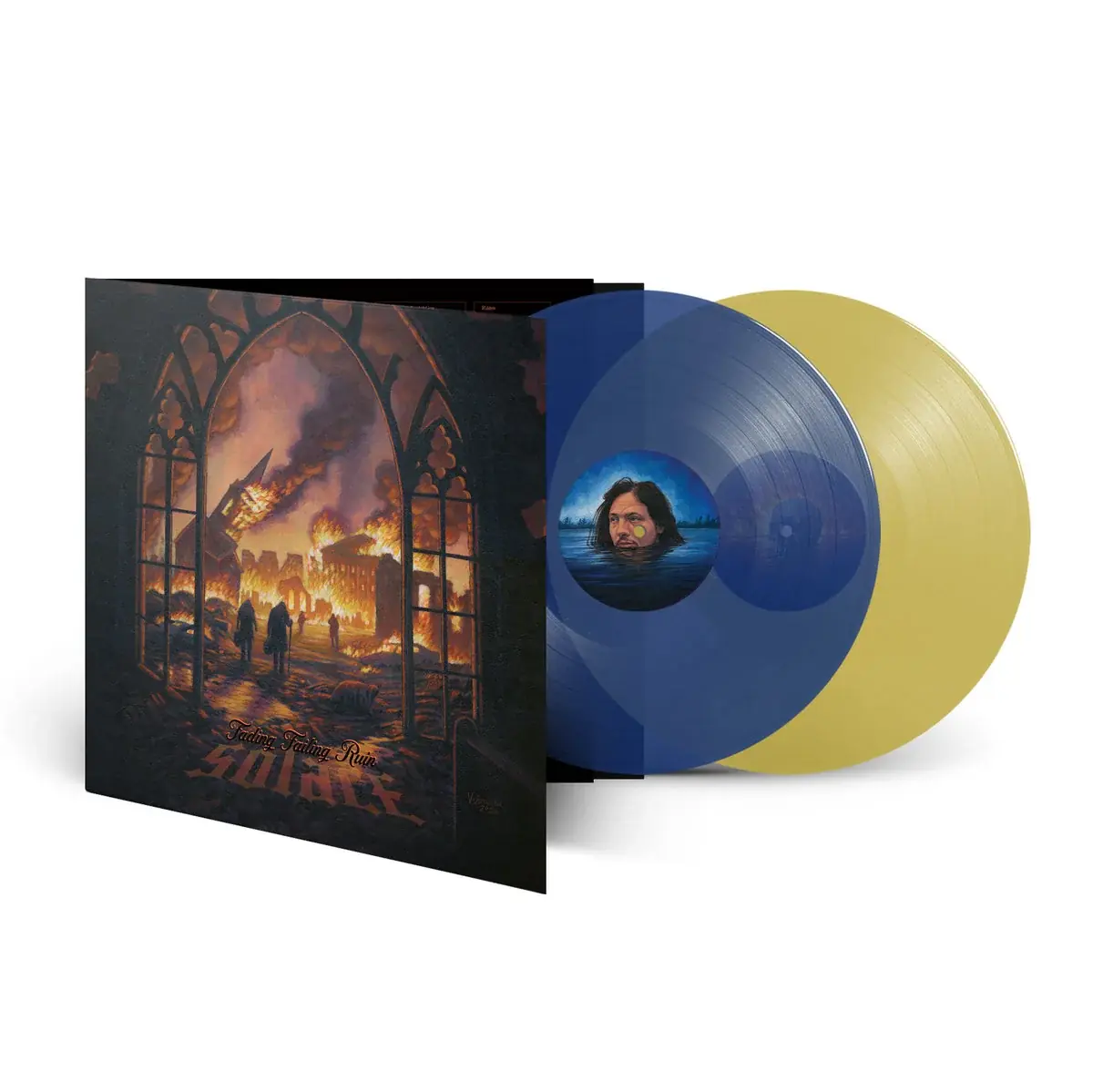 SOLACE · Fading Failing Ruin | BLUE/YELLOW 2LP (Doom Metal Vinyl) · Picture 2