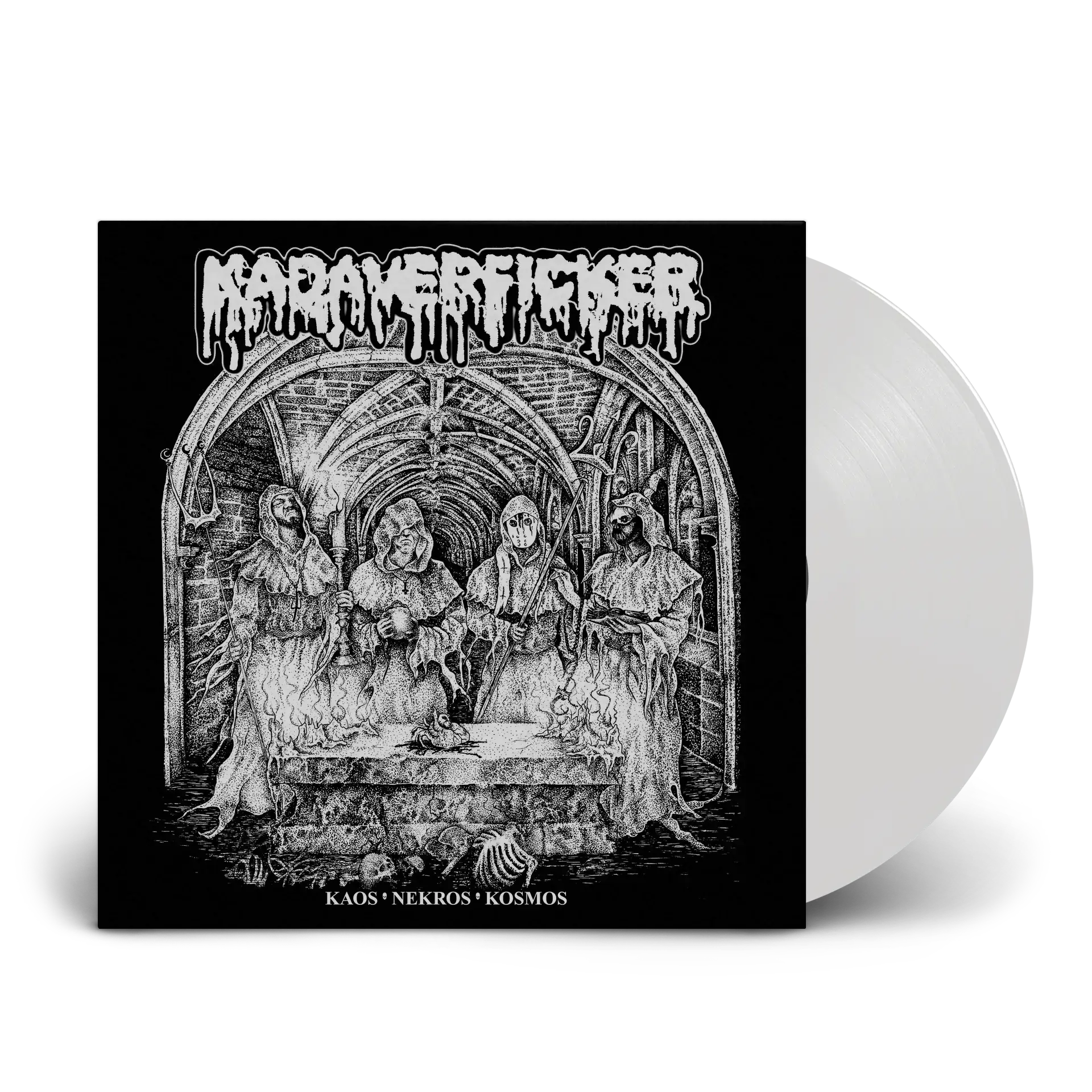KADAVERFICKER · Kaos Nekros Kosmos | WHITE LP (Death Metal/Grindcore/Black Metal Vinyl)