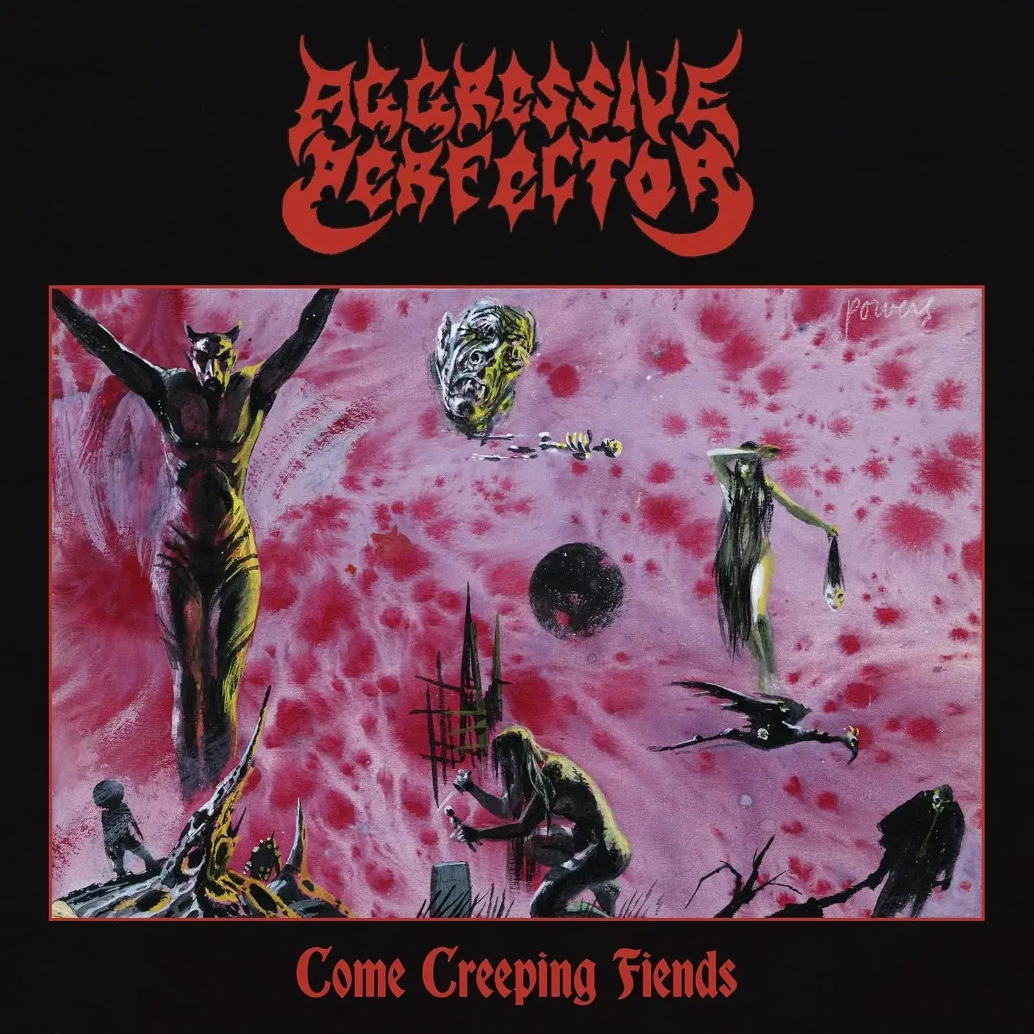 AGGRESSIVE PERFECTOR · Come Creeping Fiends | BLACK LP (Heavy Metal/Speed Metal/Black Metal Vinyl) · Picture 1