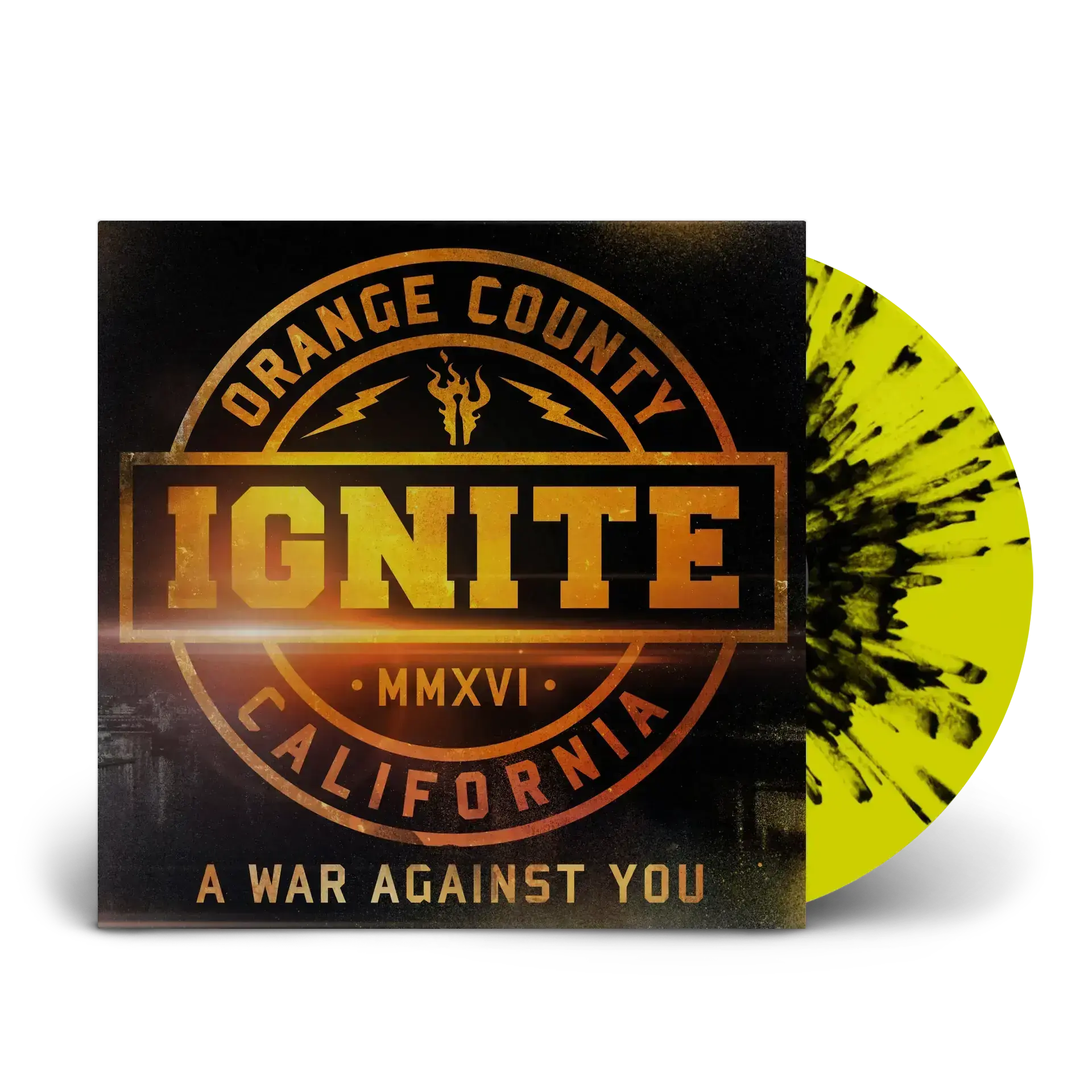 IGNITE · A War Against You | YELLOW BLACK SPLATTER LP (Hardcore Vinyl)