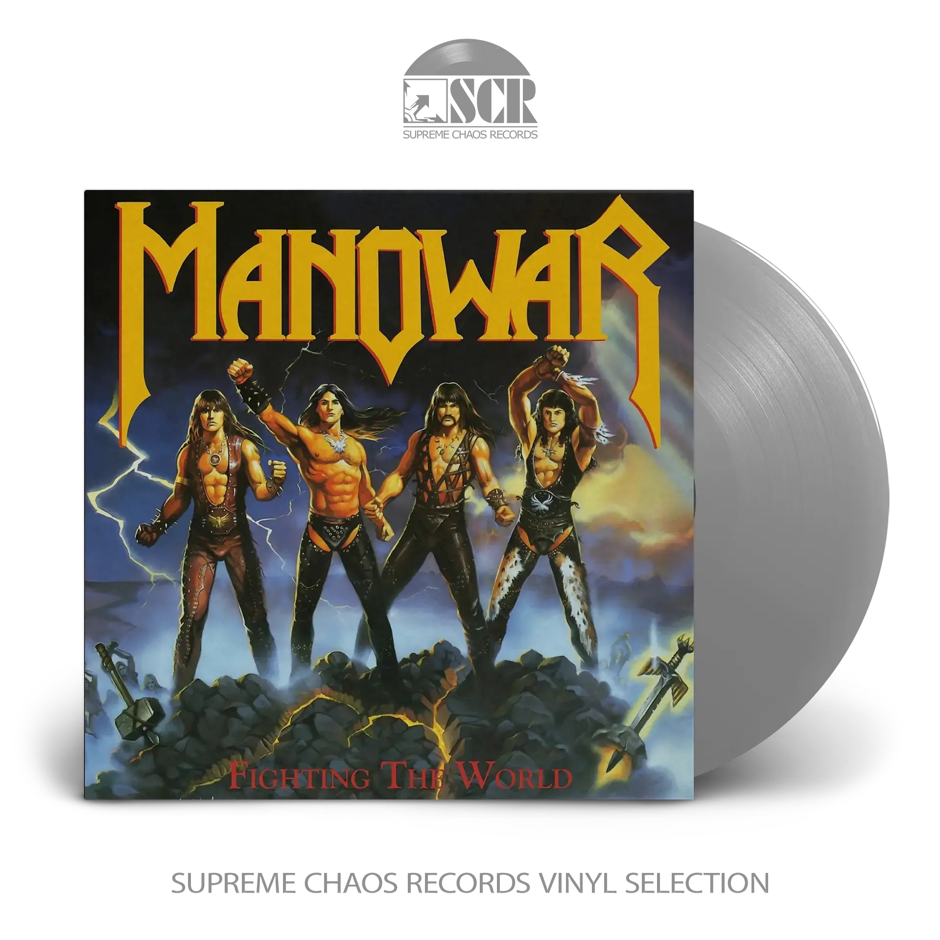 MANOWAR · Fighting the World | SILVER LP (Heavy Metal Vinyl)