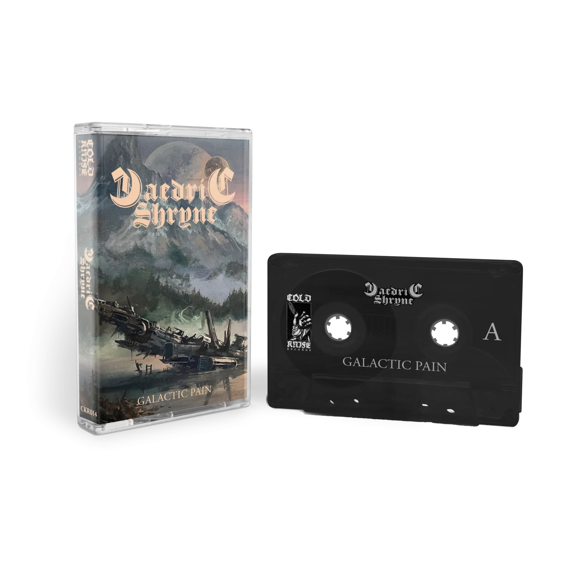 DAEDRIC SHRYNE · Galactic Pain | TRANSPARENT BLACK TAPE (Heavy Metal Tapes)