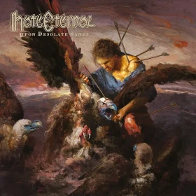 HATE ETERNAL · Upon Desolate Sands | TRANSPARENT BLUE/RED SPLATTER LP (Death Metal Vinyl) · Picture 1