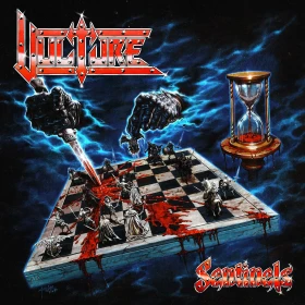 VULTURE · Sentinels | BRIGHT RED/WHITE MARBLED LP (Heavy Metal Vinyl) · Picture 1