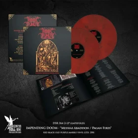 IMPENDING DOOM · Messias Abaddon / Pagan Fires | RED BLACK OLD PURPLE 2LP (Death Metal/Heavy Metal/Doom Metal Vinyl) · Picture 2