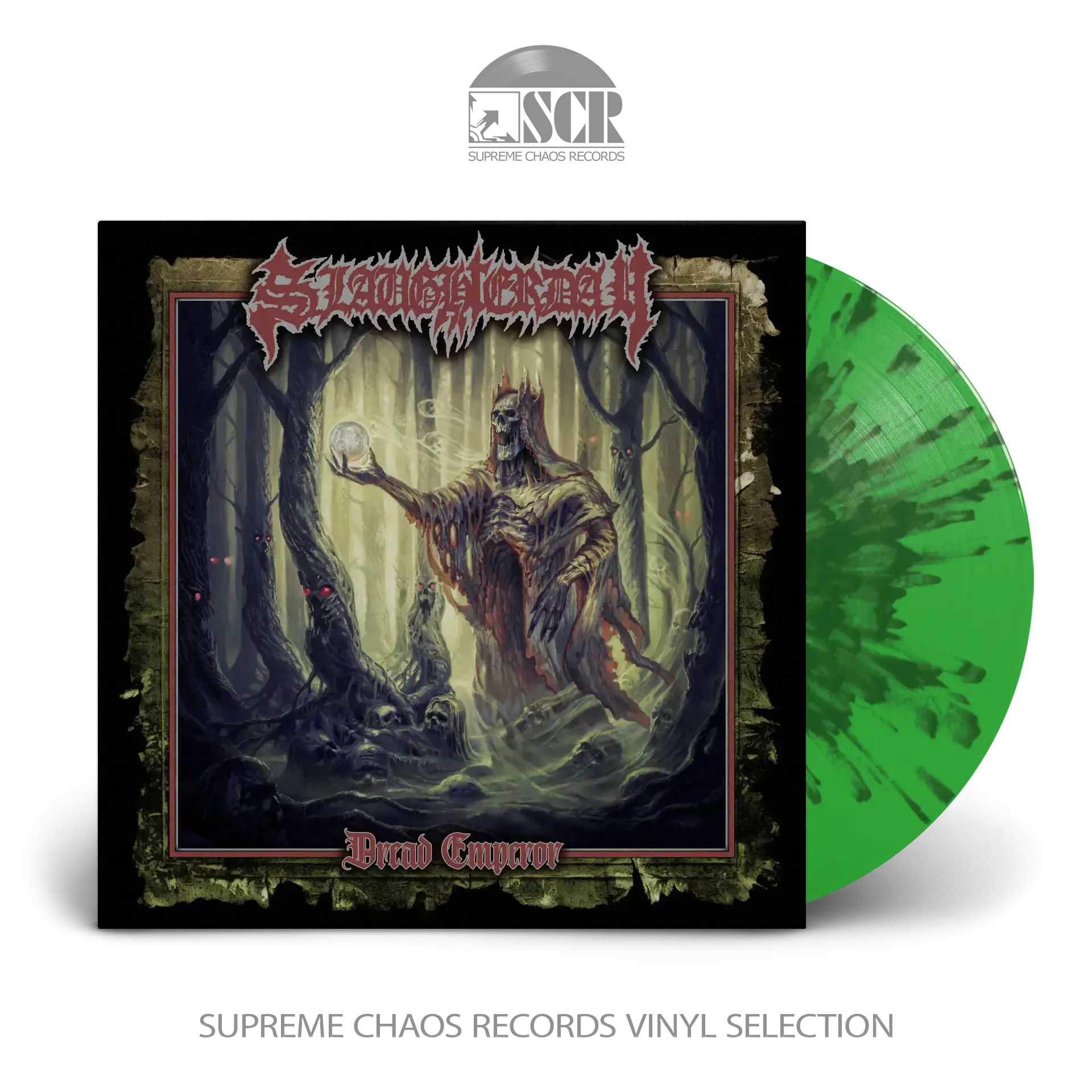 SLAUGHTERDAY - Dread Emperor · GREEN/ORANGE/BLACK SPLATTER LP (Death Metal Vinyl)
