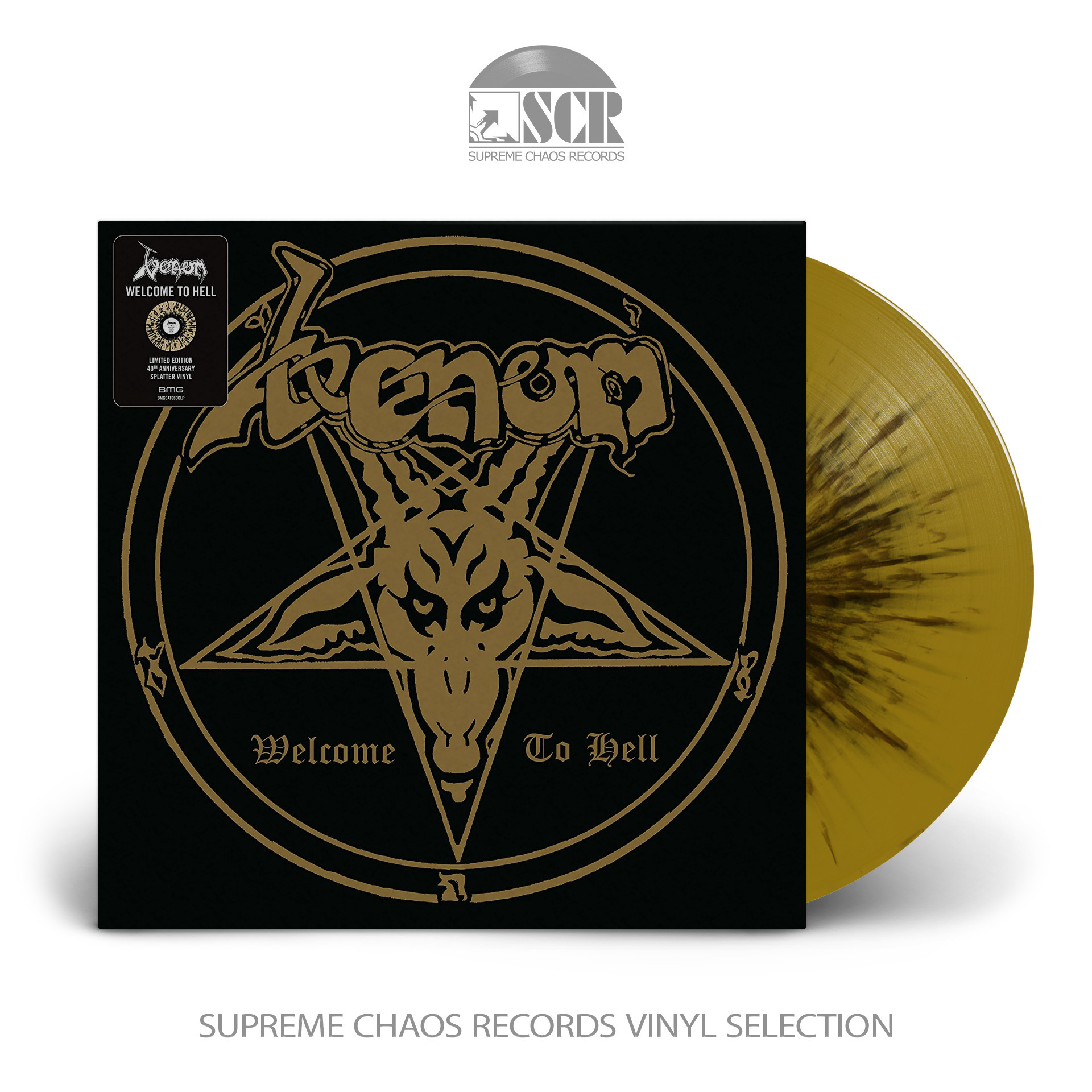 VENOM · Welcome To Hell | GOLD/BLACK LP (Black Metal Vinyl)