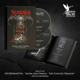NECROMANTIA · Alpha And Omega – The Coiling Dragon | 2CD A5 BOOK (Black Metal CDs)
