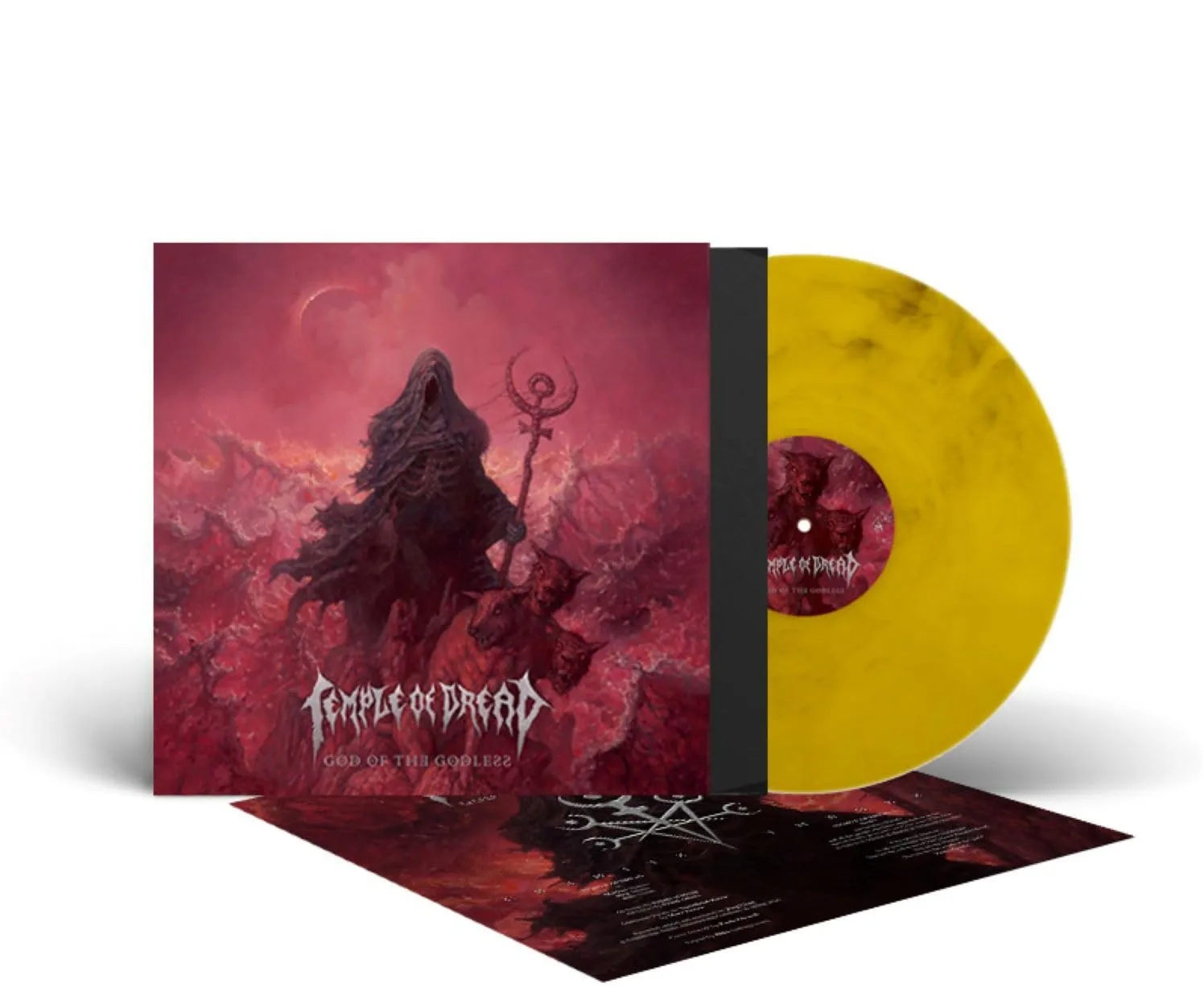 TEMPLE OF DREAD · God Of The Godless | CRYSTAL CLEAR/YELLOW/BLACK LP (Death Metal Vinyl) · Picture 2