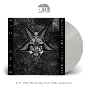 DEMONICAL · Servants Of The Unlight | WHITE/GREY/BLACK MARBLED LP (Death Metal Vinyl)