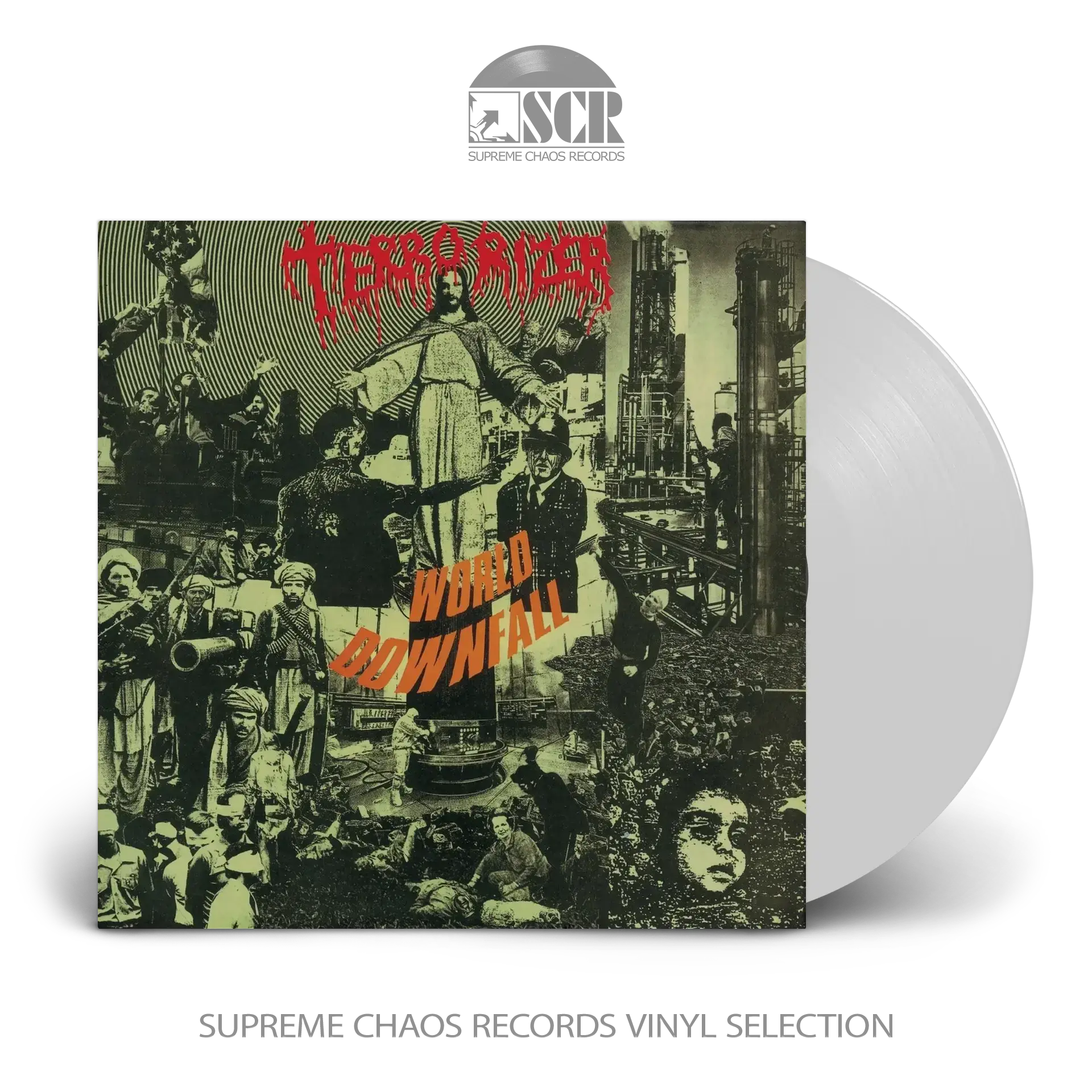 TERRORIZER - World Downfall · WHITE LP (Grindcore/Death Metal Vinyl)