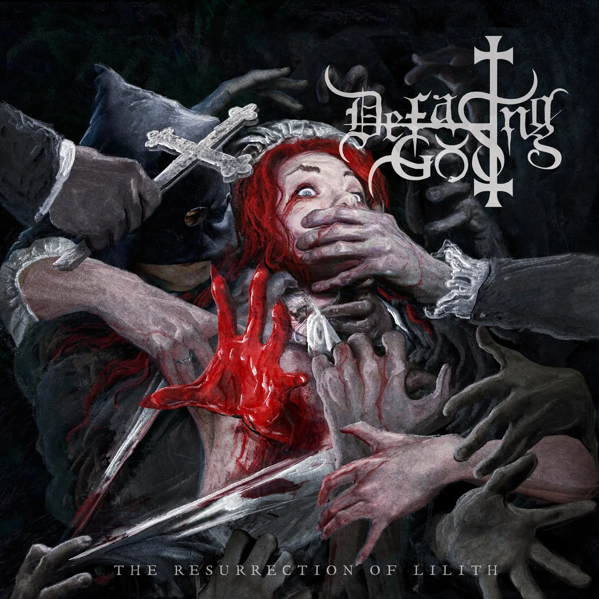 DEFACING GOD · The Resurrection of Lilith | TRANSPARENT RED 2LP (Black Metal Vinyl) · Picture 1