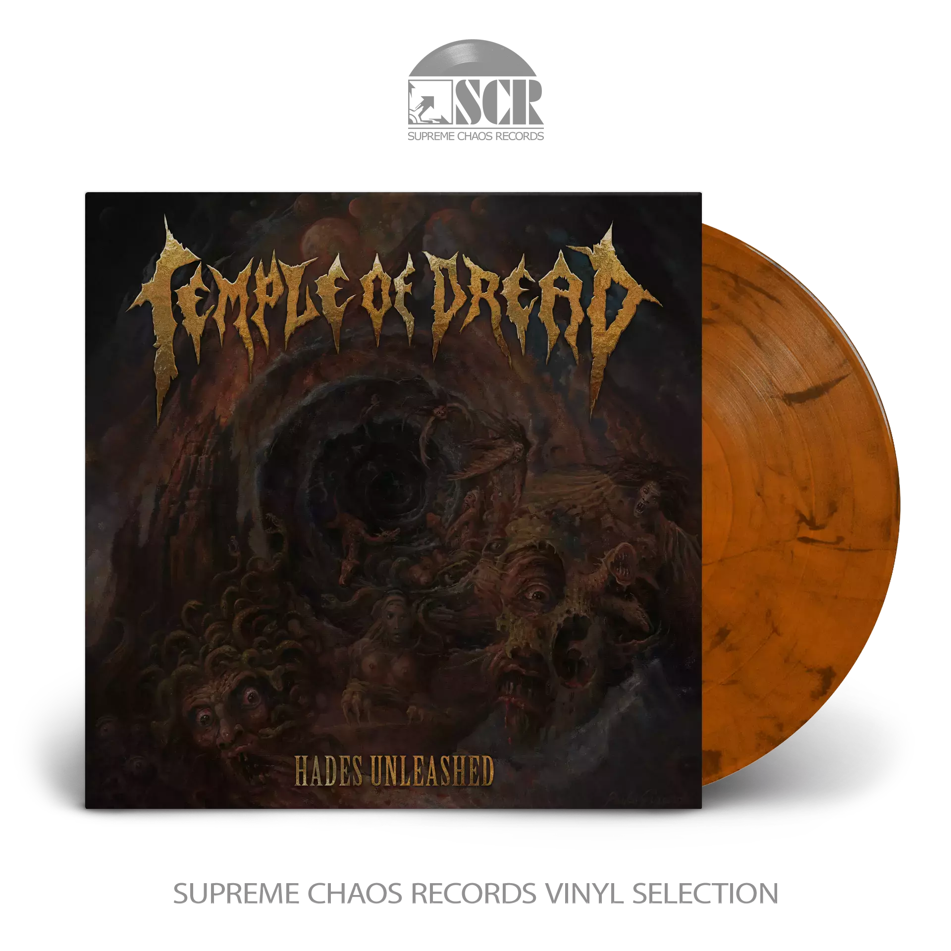 TEMPLE OF DREAD · Hades Unleashed | ORANGE/BLACK LP (Death Metal Vinyl)
