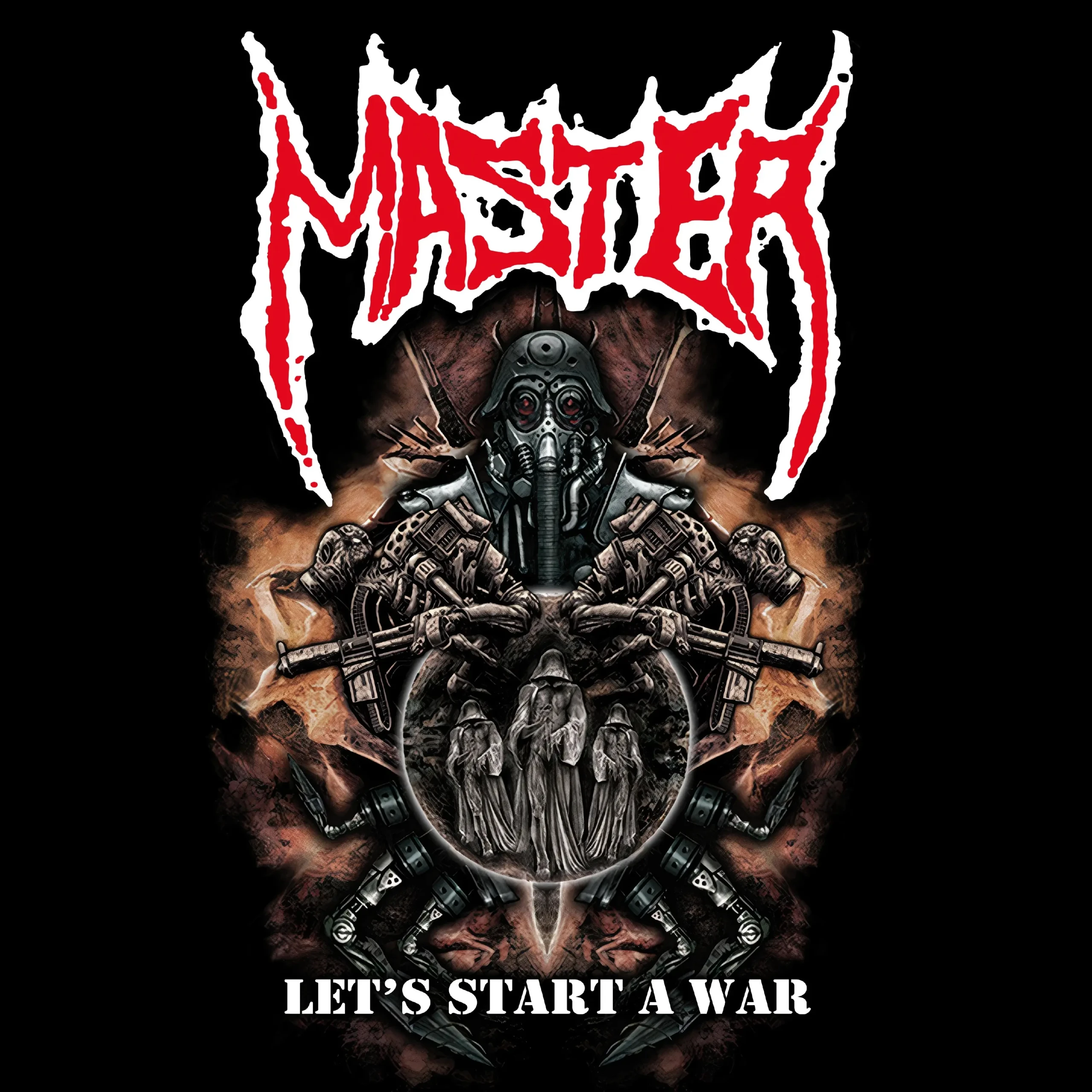 MASTER · Let's Start A War | TRANSPARENT RED LP (Death Metal Vinyl) · Picture 1