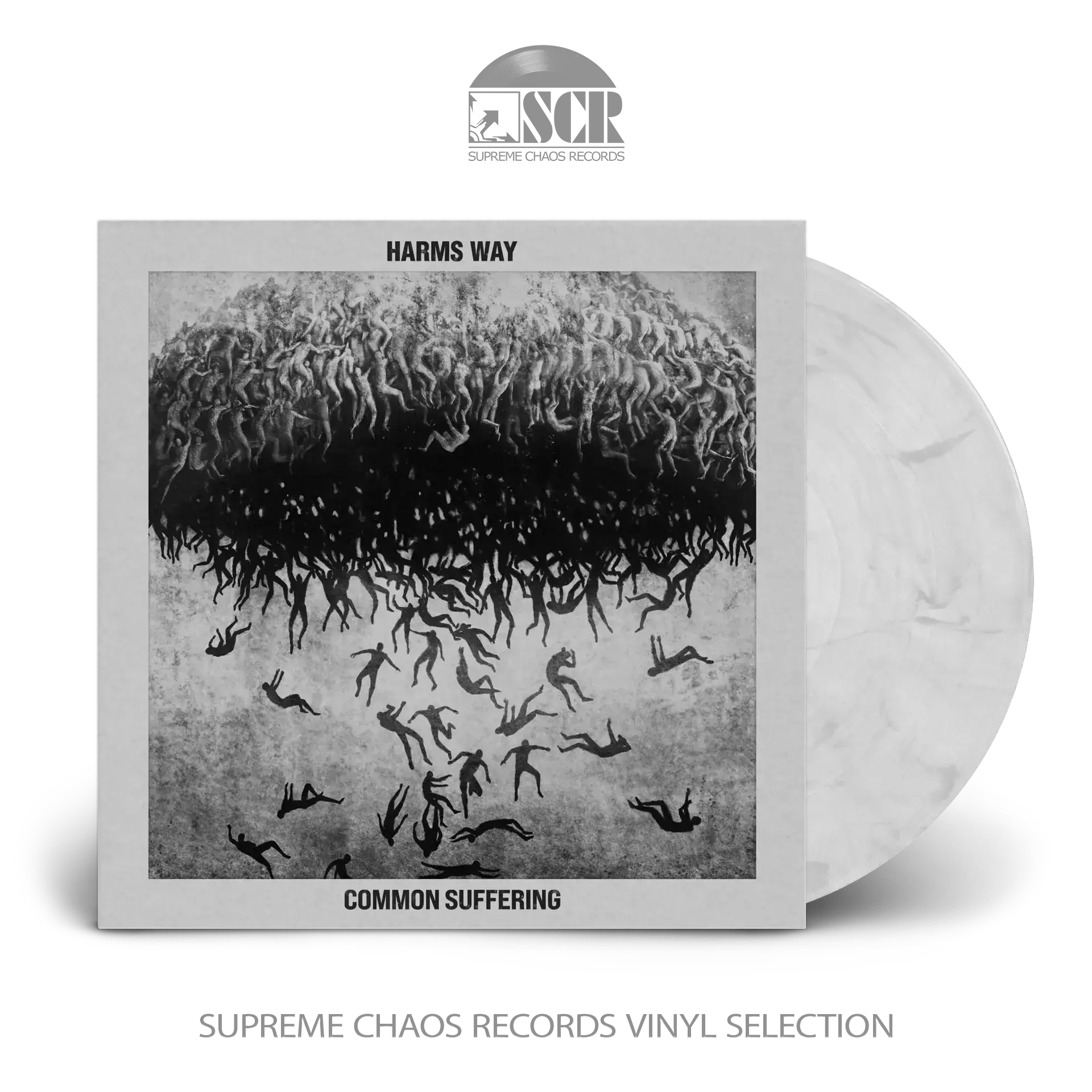 HARMS WAY · Common Suffering | WHITE/BLACK MARBLED LP (Hardcore Punk Vinyl)