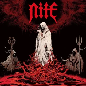 NITE · Cult Of The Serpent Sun | CLEAR/BLACK/RED SPLATTER LP (Black Metal/Heavy Metal Vinyl) · Picture 1