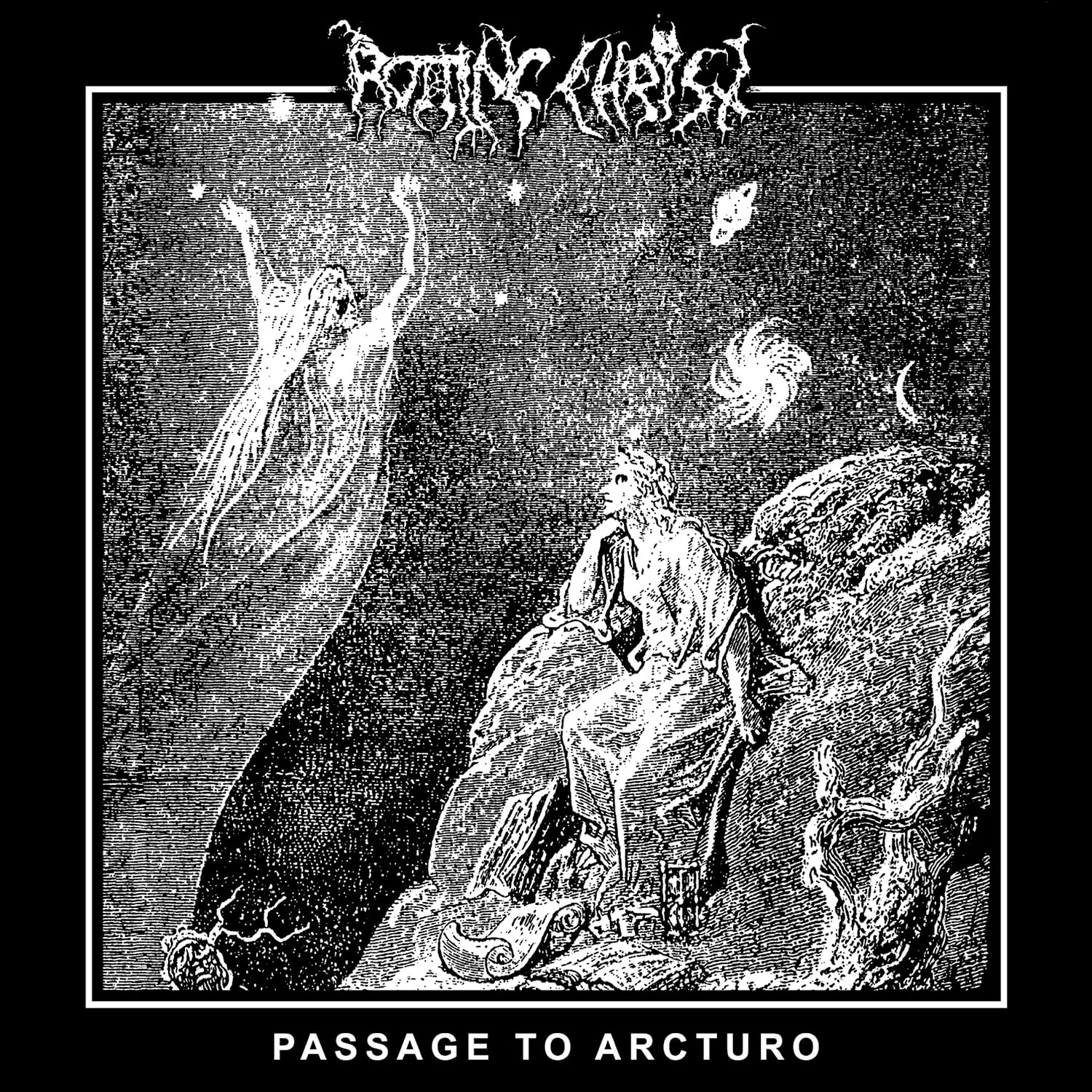 ROTTING CHRIST · Passage To Arcturo | SILVER/BLACK MARBLED LP (Black Metal Vinyl) · Picture 1