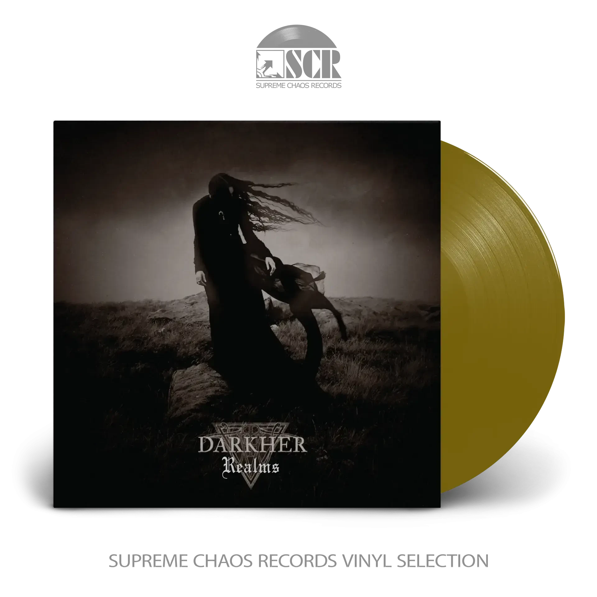 DARKHER · Realms | GOLD LP (Doom Metal Vinyl)